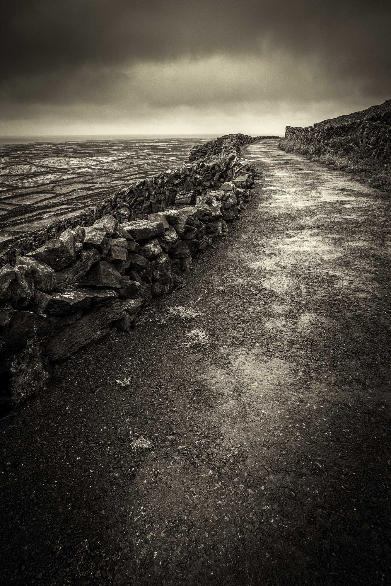 Winding road across the island