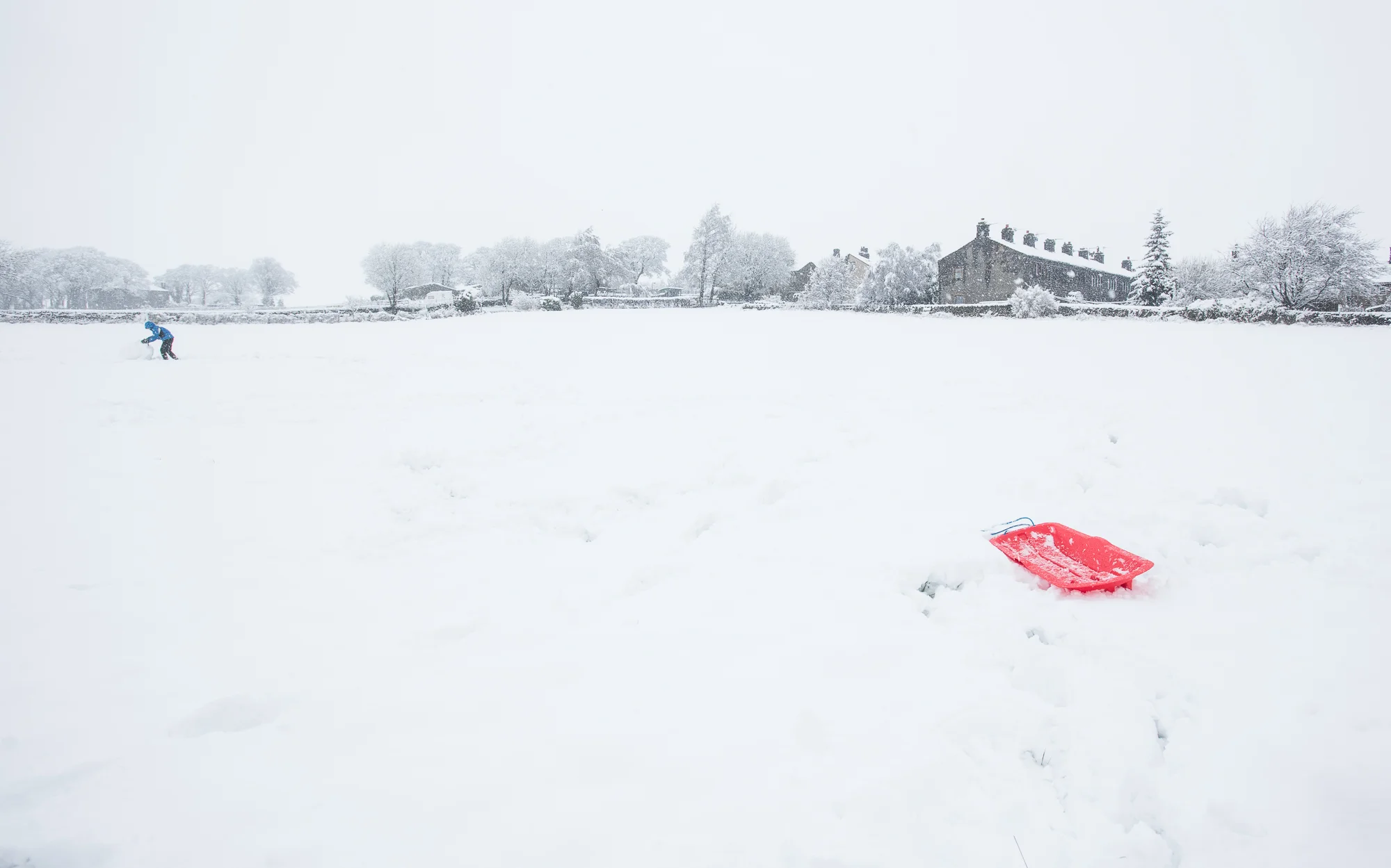 Making the man with red toboggan