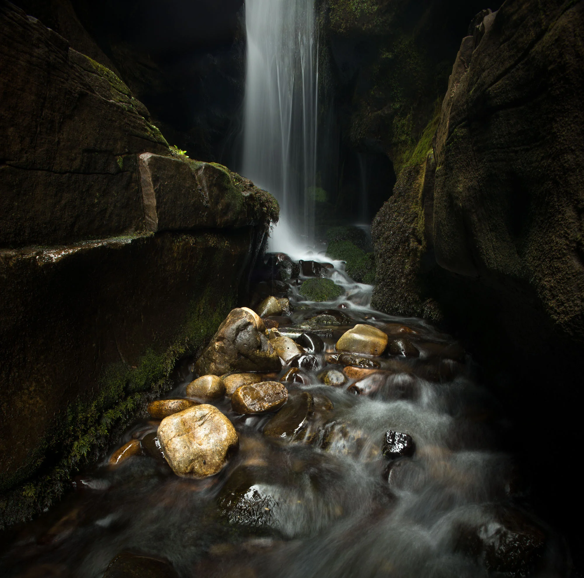 Waterfall with rocks and stream.jpg