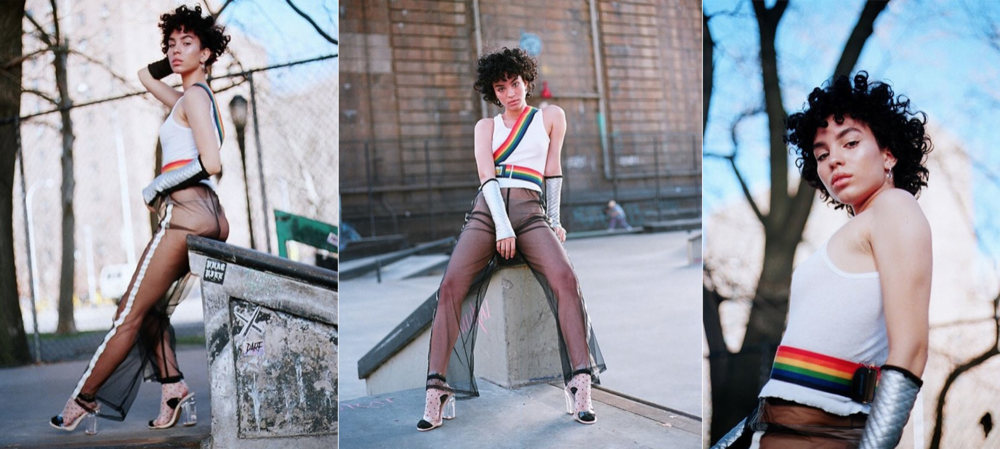 full look by Keiko Koakutsu, Qupid shoes, Hello Kitty belt model: @officialgemparker photographer: Bobby Banks @bobbyybanks