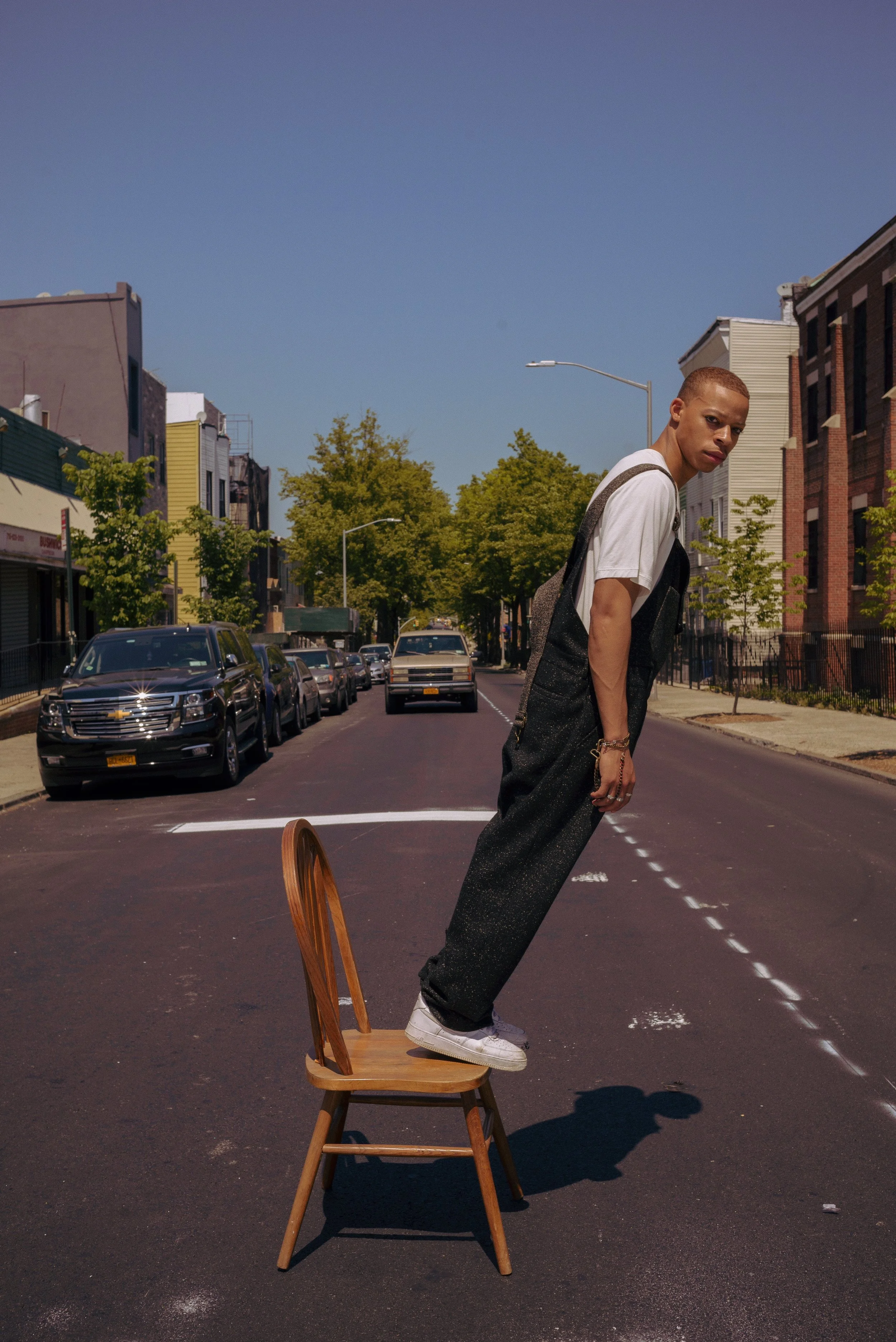 full look by Rochambeau Photographer: DIego Palomino, MUA: Nana Hiramatsu, Model: Joel Kelly 