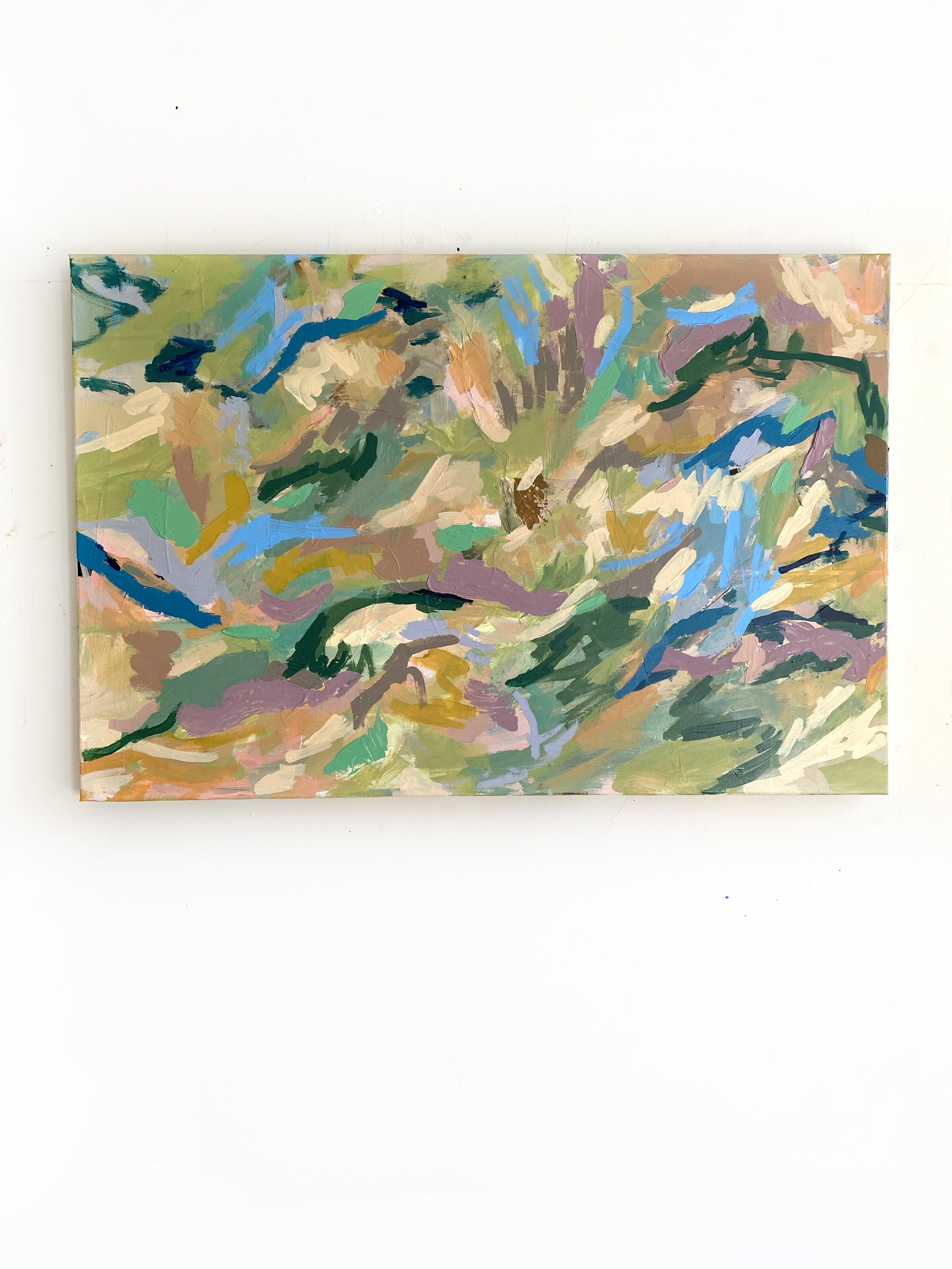 Sunny Field Original Painting on Canvas