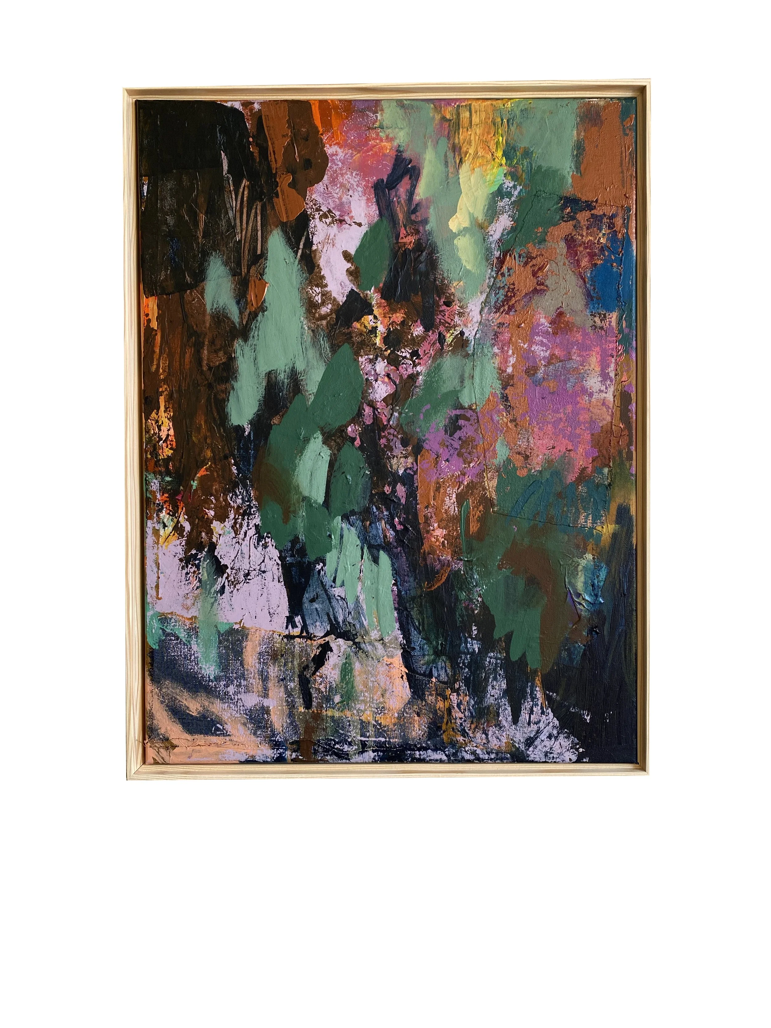 Shady Blooming Original Painting on Canvas