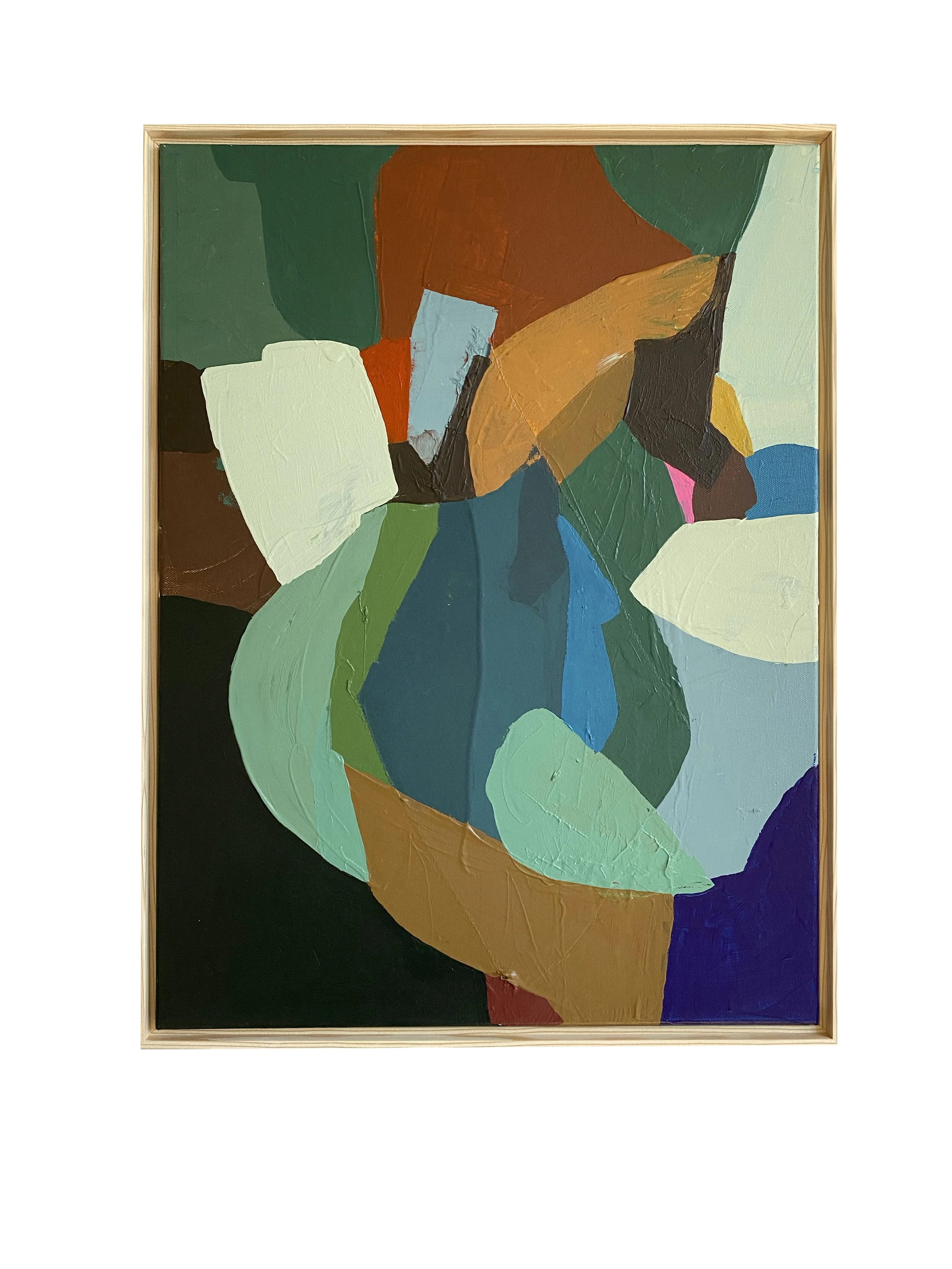 Woods and River Original Painting on Canvas