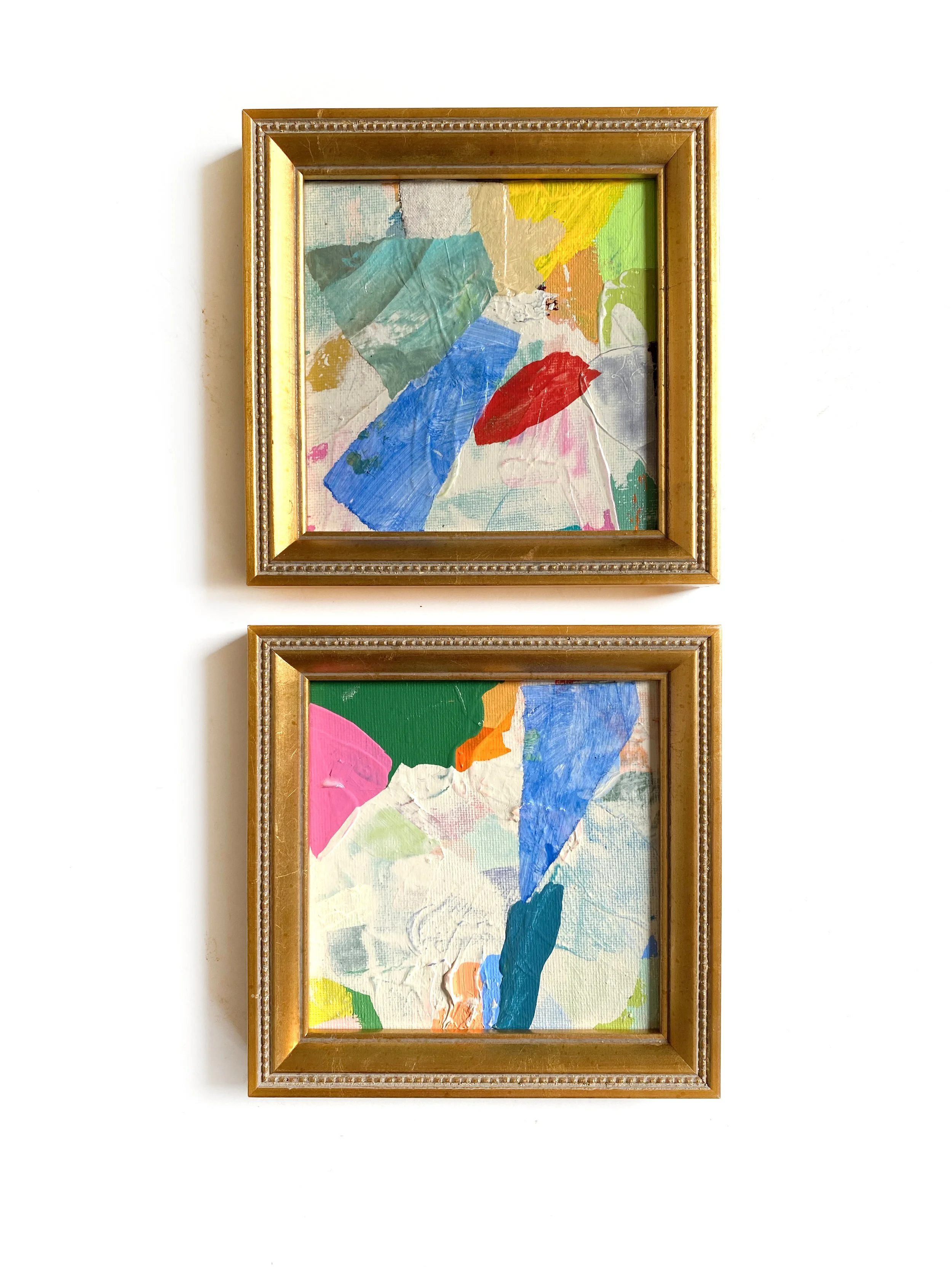 Shifting Lenses Pair of Framed Mini Paintings