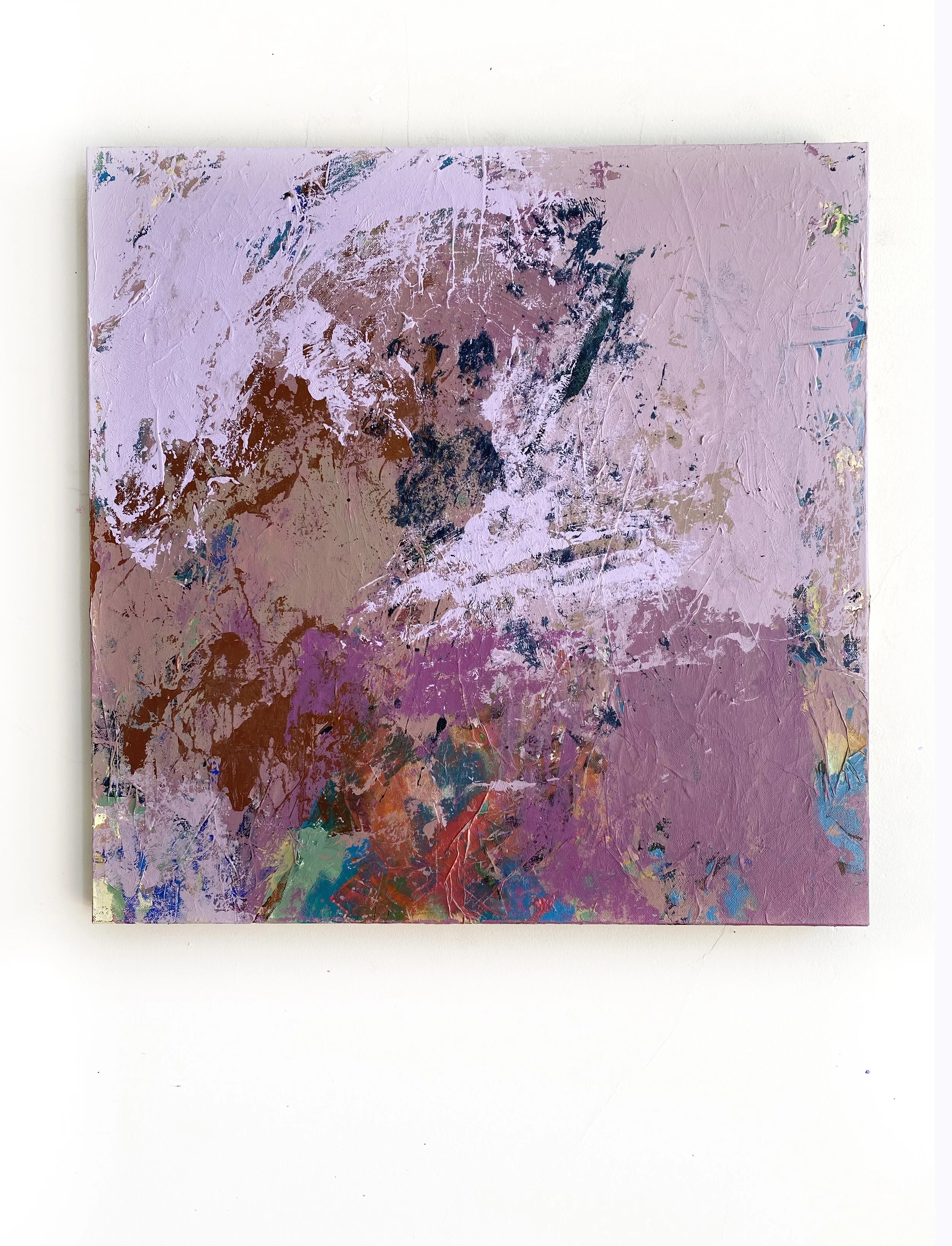 Mountain Road Redbud Original Painting on Canvas