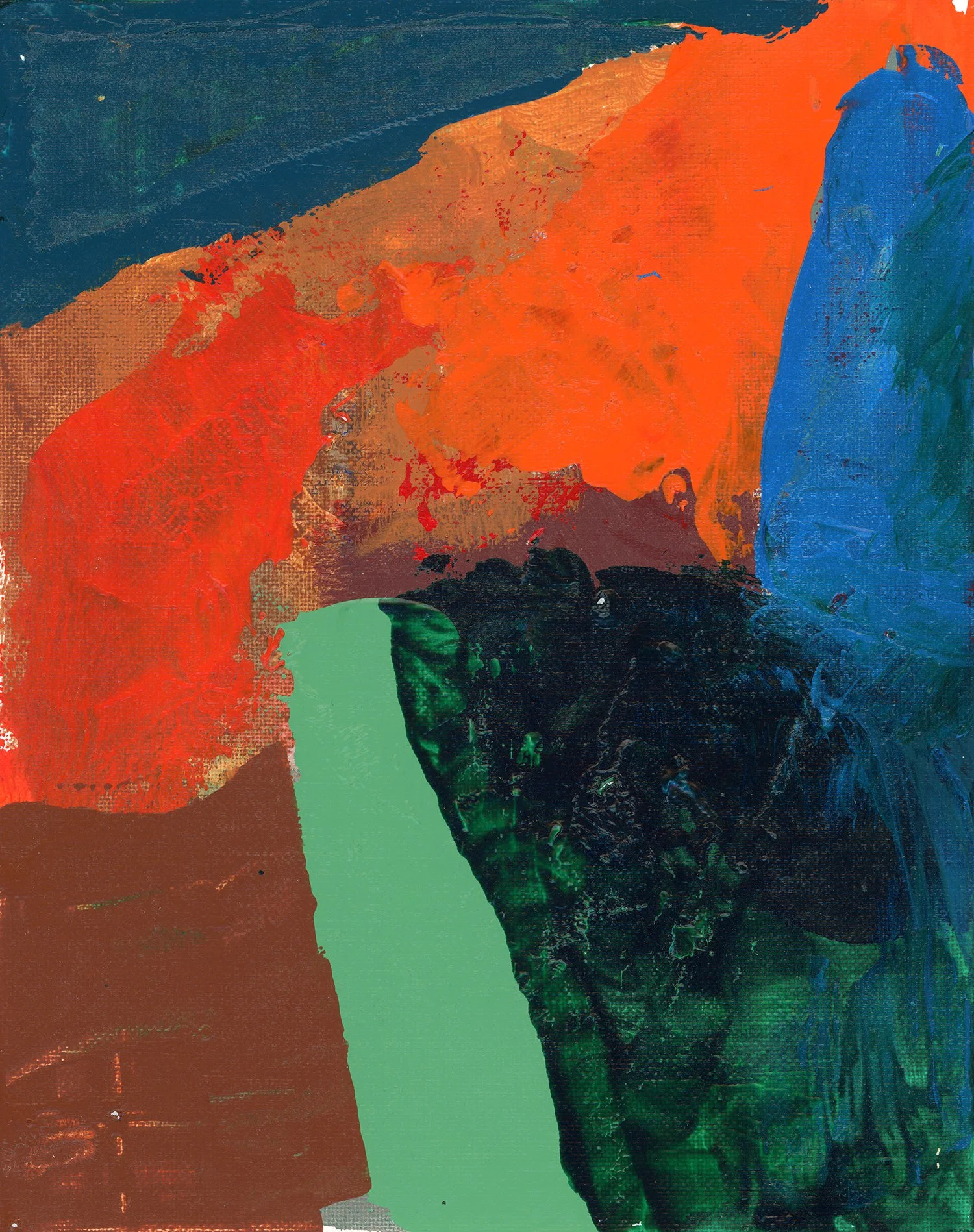 Orange and Teal Fine Art Giclée