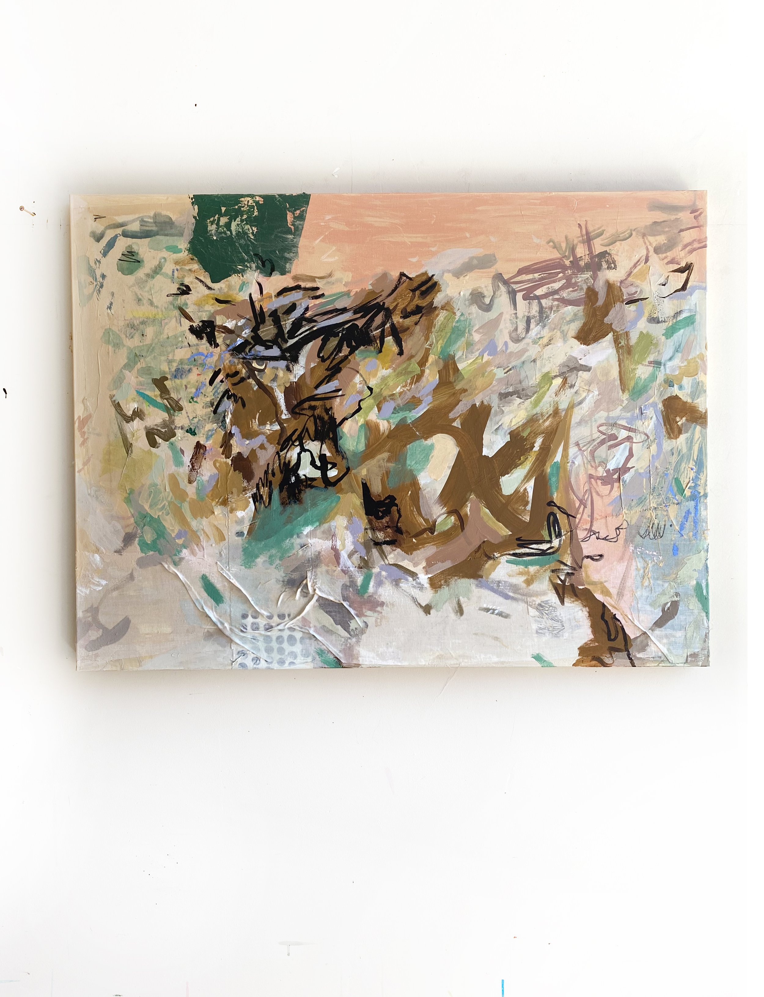 Escaping Swarm Painting on Stretched Canvas