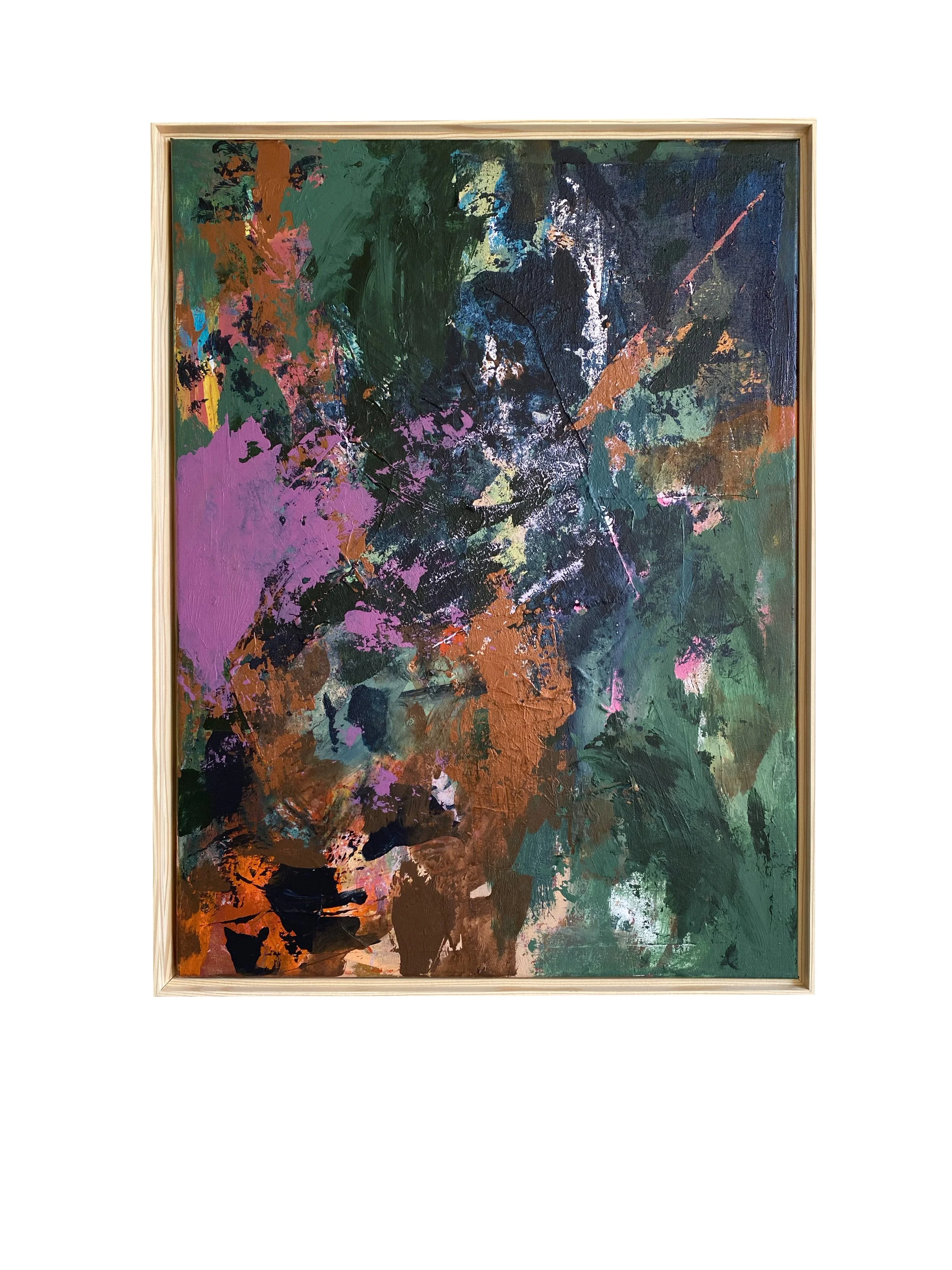 Shady Contemplation Original Painting on Canvas