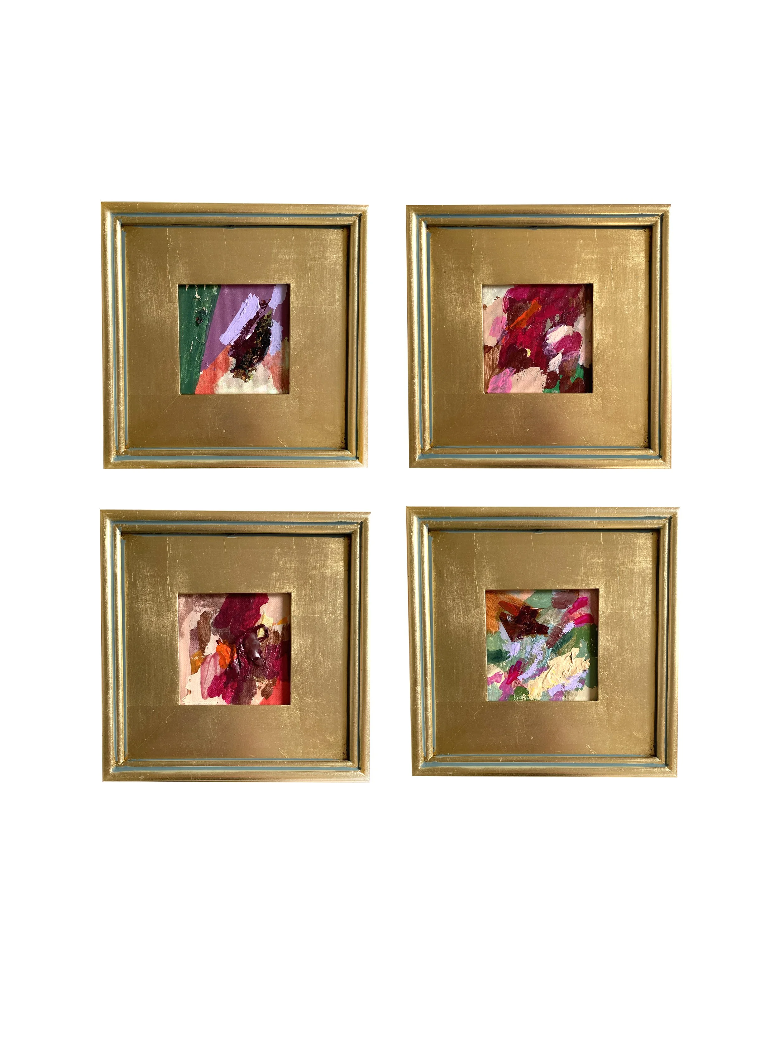 Thorny Thicket Curated Set of 4 Framed Mini Paintings