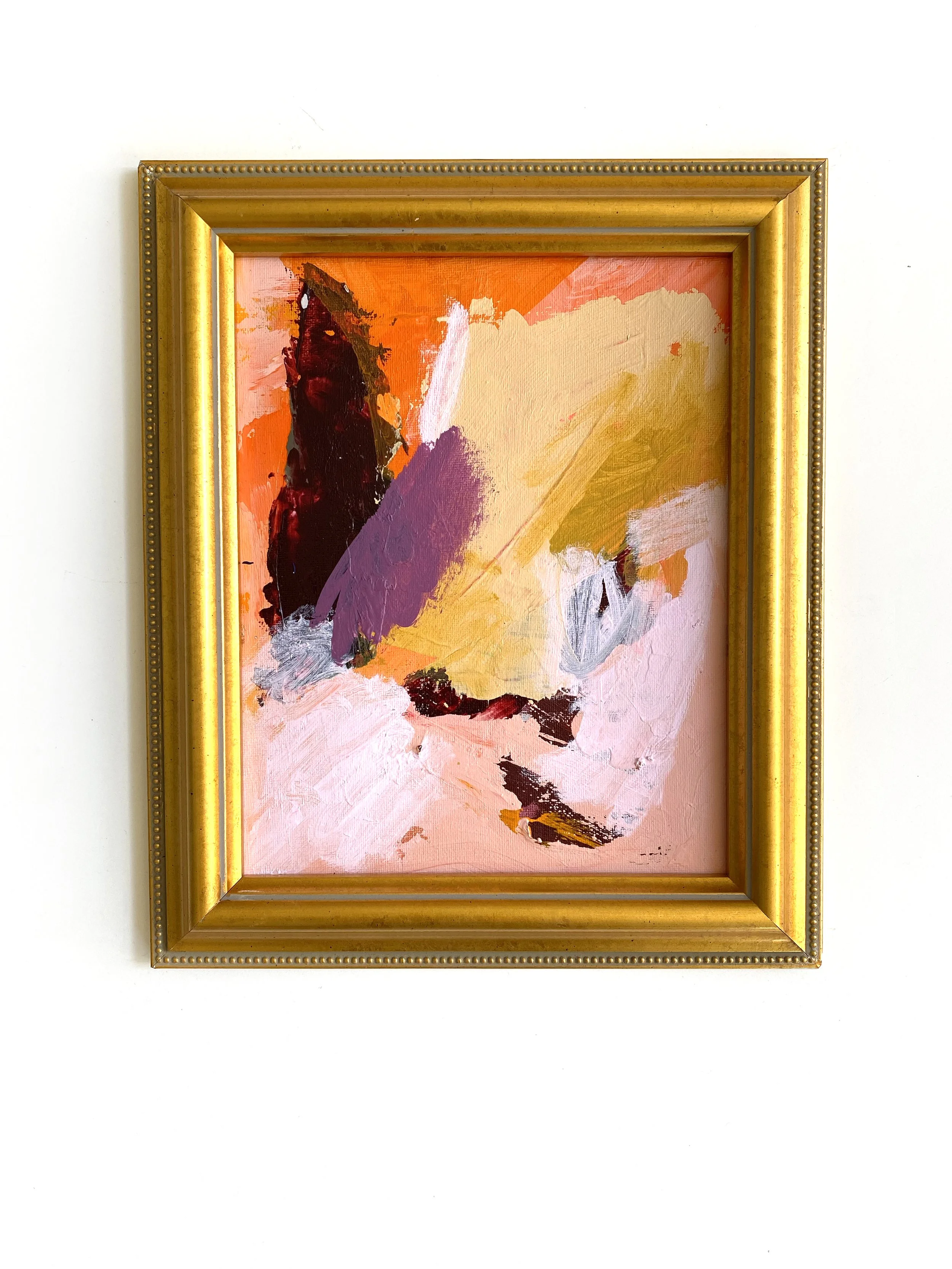 Sunset Canary Original Painting on Canvas