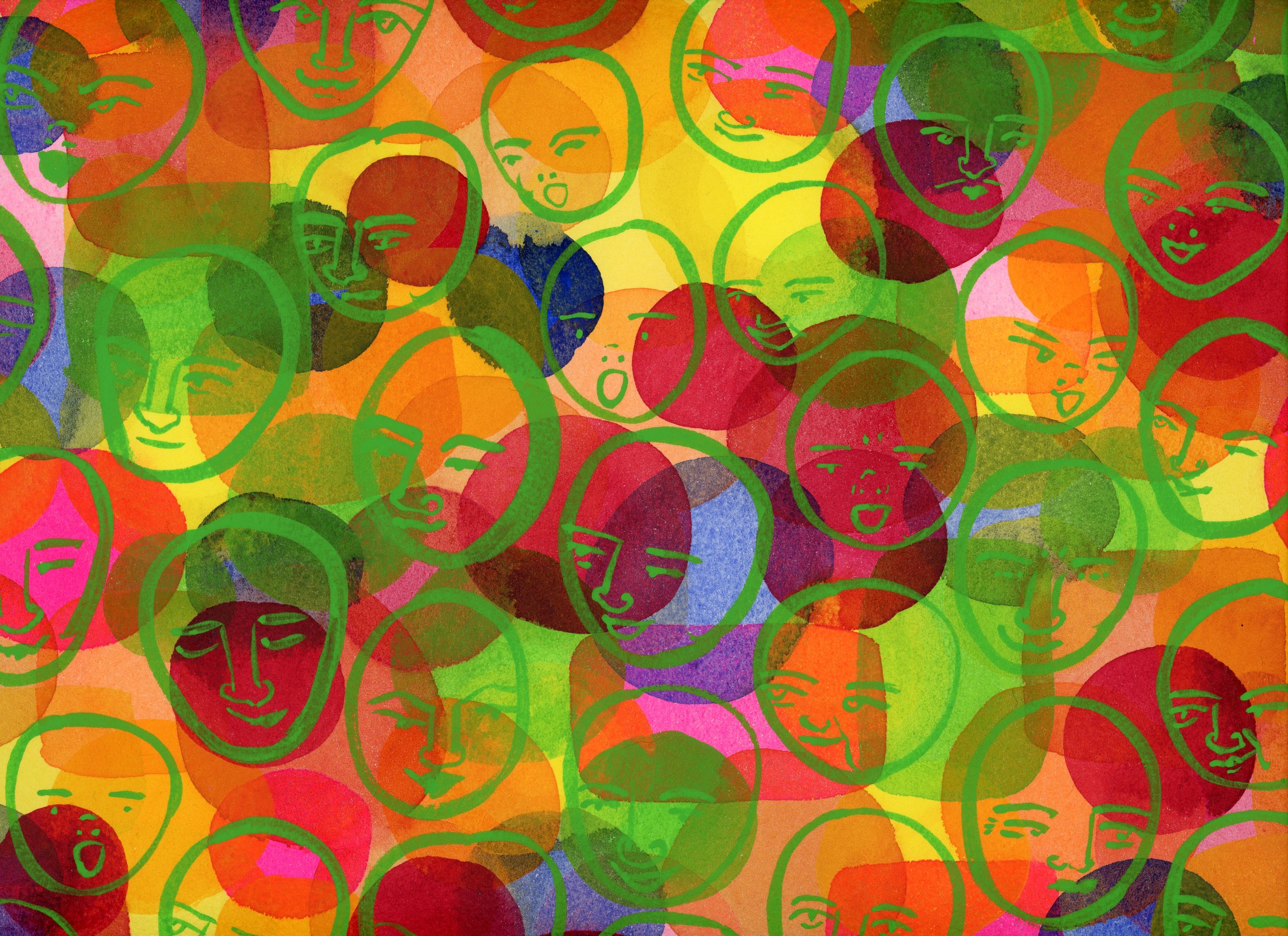 Colorful Faces