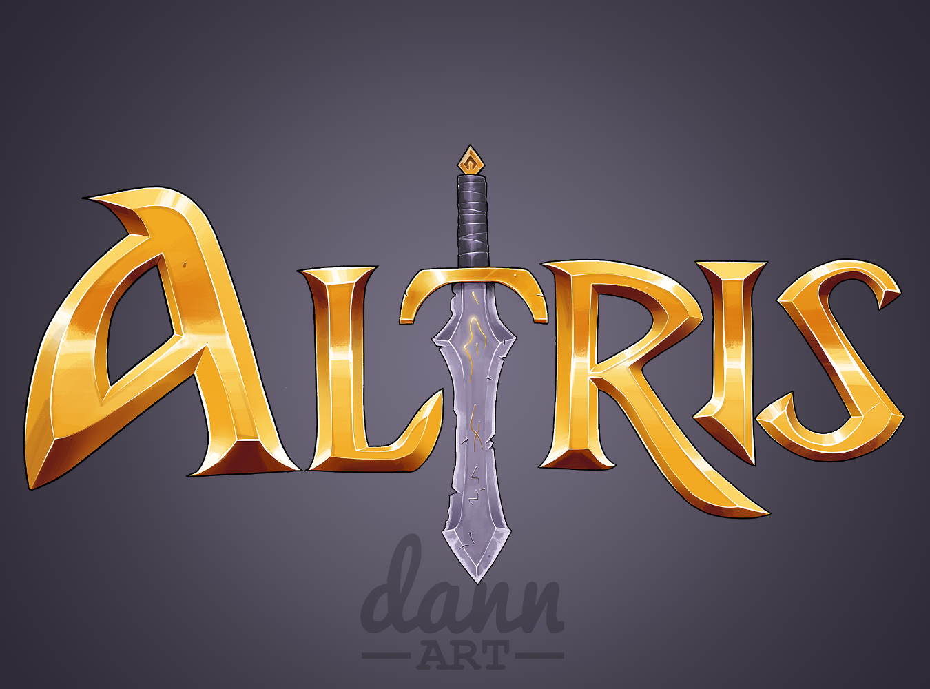 Very high quality Dann Art medieval server logo.