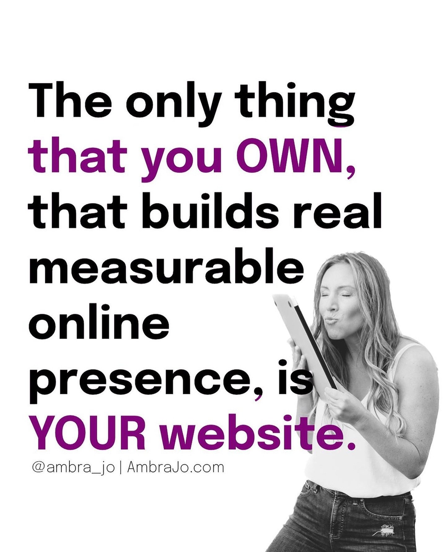 Not linktree, not IG, not kajabi, not kartra, not etsy, not clickfunnels. 

These are online TOOLS they are NOT your website. They are not building you online presence that you OWN. 

Why does that matter? 

Because you have no recourse or authority 