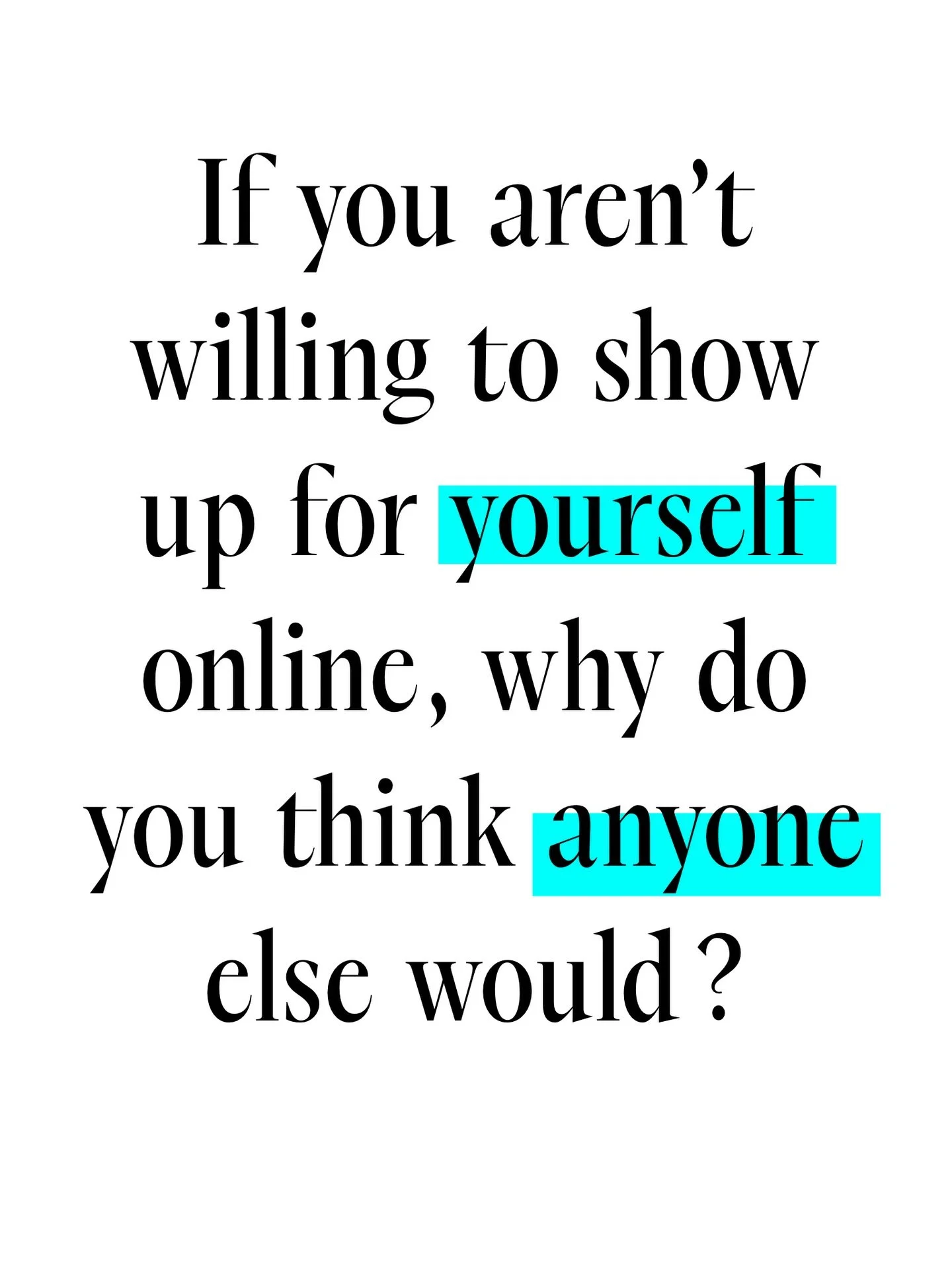 If you AREN&rsquo;T willing to show up for yourself online, why do you think anyone else would? 

Are you willing to put your money where your mouth is? 

Hi, I&rsquo;m Ambra and I own Ambra Jo Design Co. a full-service website design studio. 

🤔 Ca