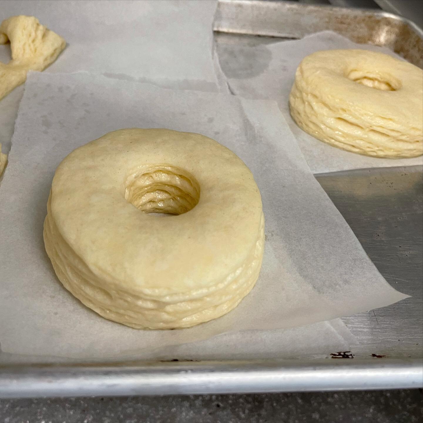 Omg. Cronut testing&hellip;stay tuned. #pastrylife #baking #cronut