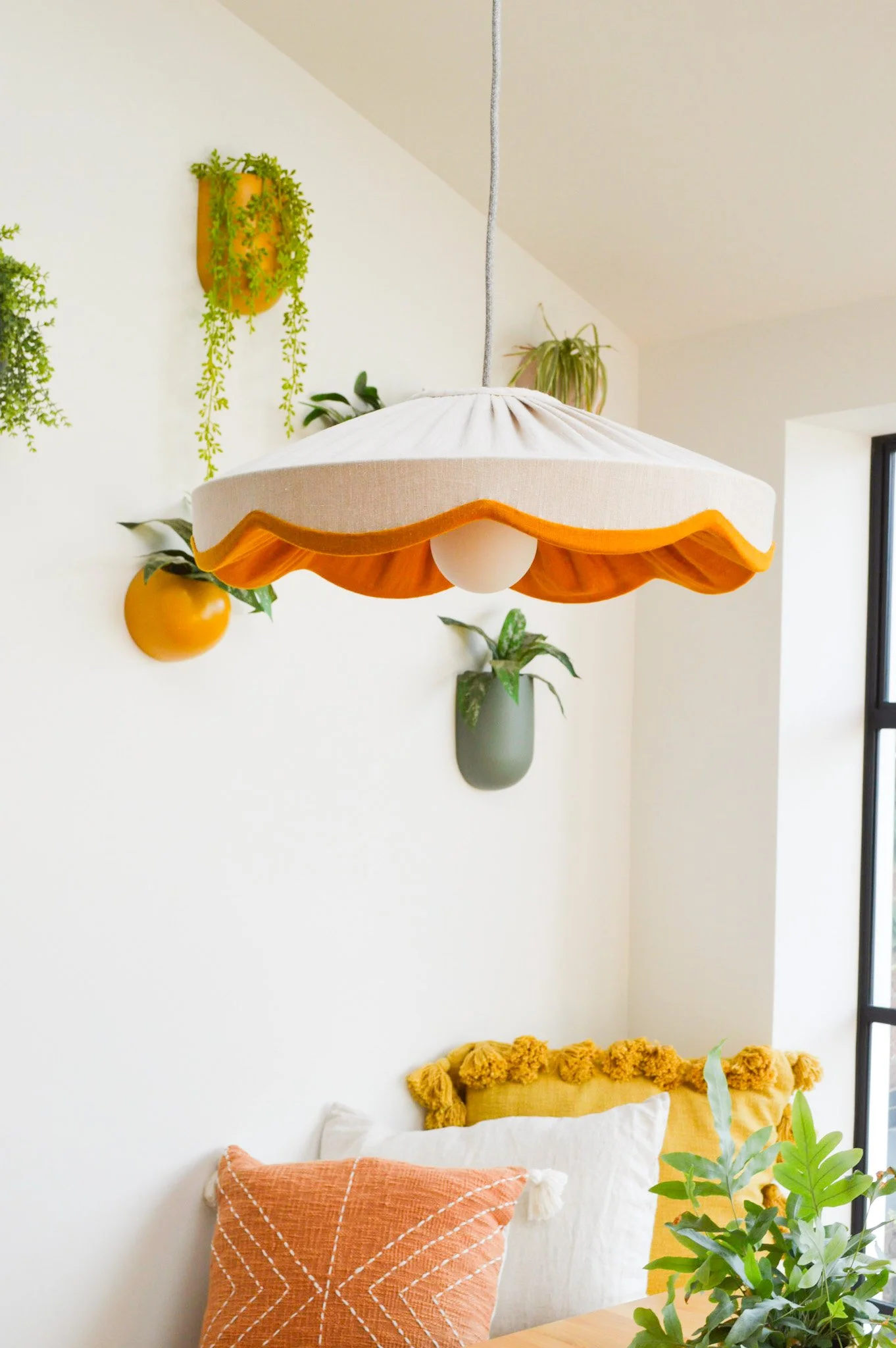 Lume Lighting - Natural & mustard linen scallop lampshade.jpg