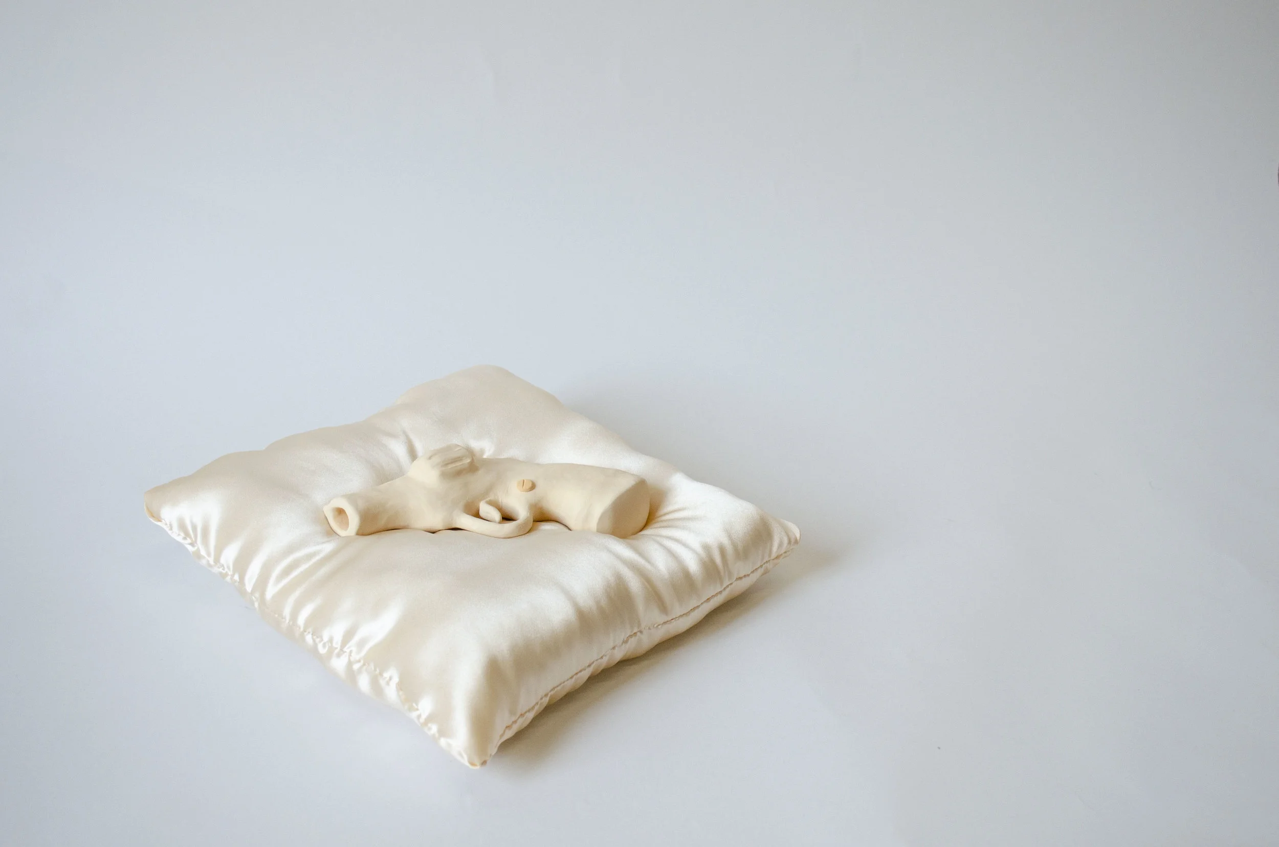 "JUST PEACHY" 2019 - ceramic | silk | acrylic