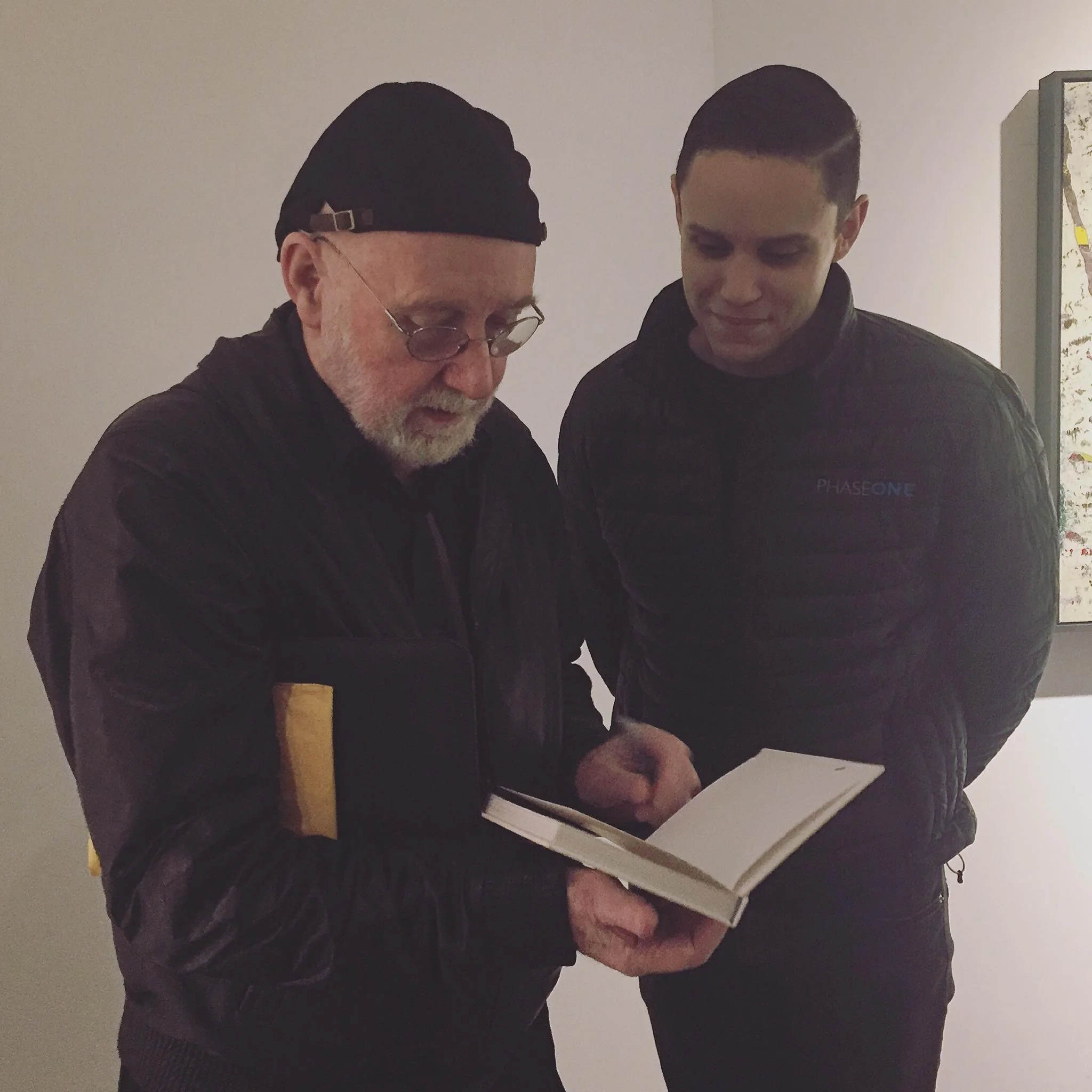 Albert Watson Signing a Copy of Cyclops for Me as Repayment for Being His Assistant for the Day.