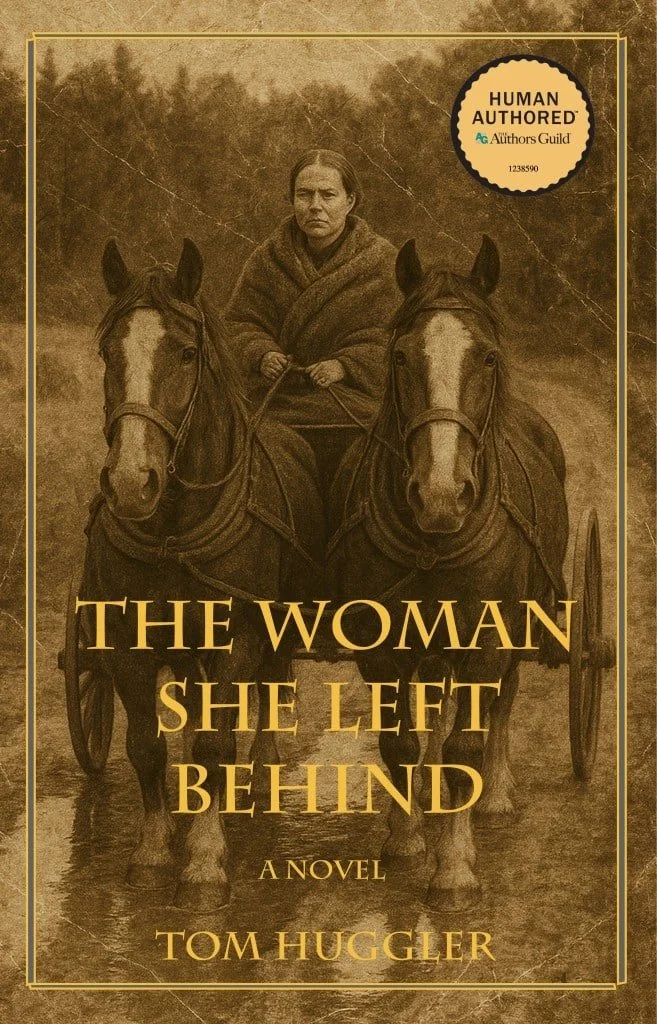Join us for Tom Huggler's The Woman She Left Behind @ 1 p.m. on August 8th, 2026