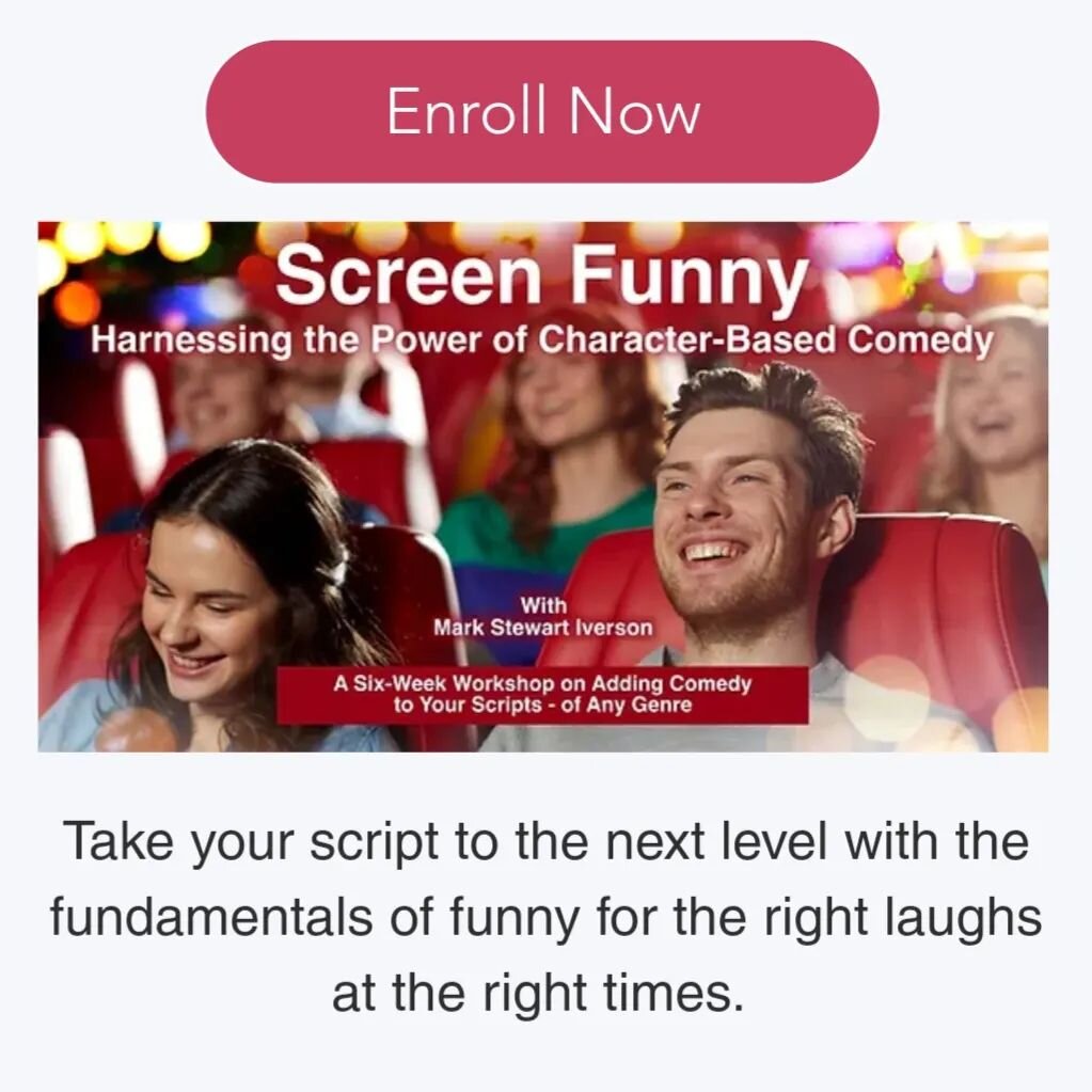 SCREEN FUNNY: Few slots left! Link in story! 

Teaching a class for writers who are looking to find the character based comedy already inside of their voice and pages. Workshopping with you directly on YOUR script. Not just ideas but practical consul