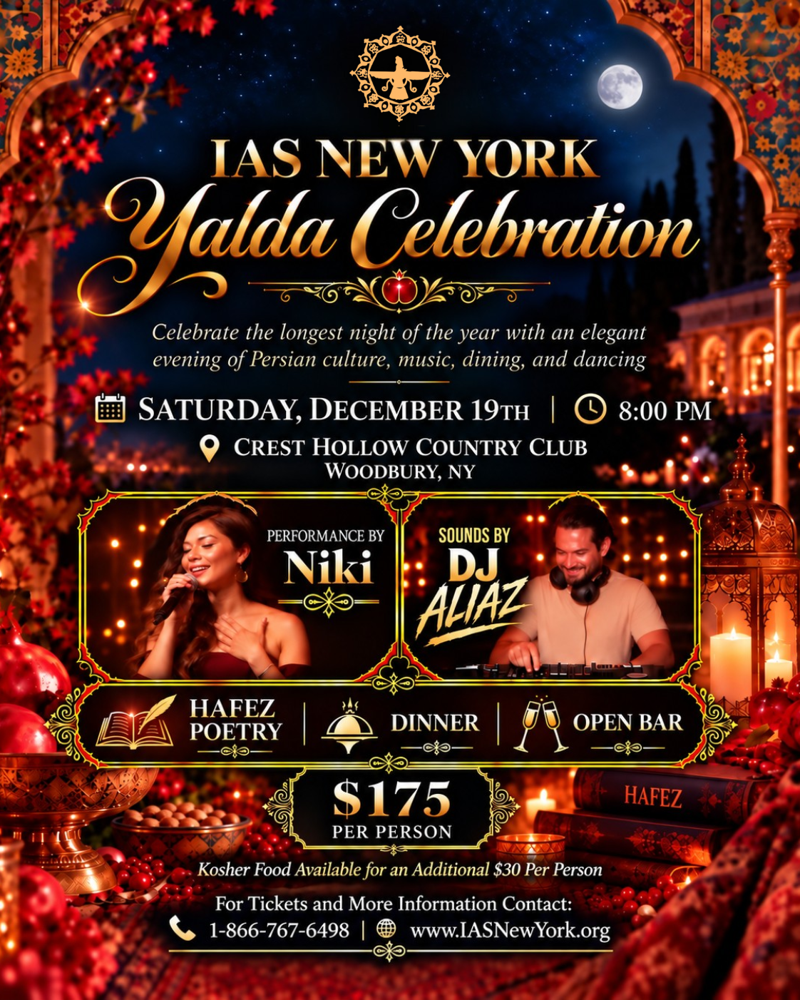 Ticket: IAS Shabe Yalda Celebration w/ DJ Aliaz & Performance by Niki