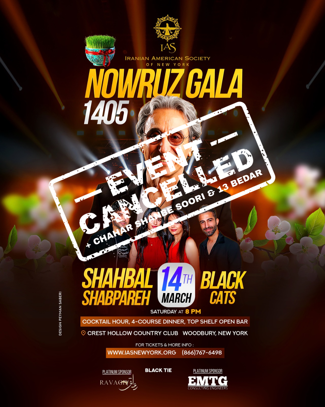 Cancelled: IAS Nowruz Gala 1405 with Shahbal Shapareh & Black Cats
