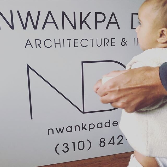 The boss is inspecting our construction sign. #addyapproves #nwankpadesign