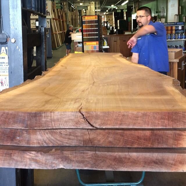 Throwback to the selection of beautiful walnut slabs for a custom table and bench. Looking forward to photographing this project soon!