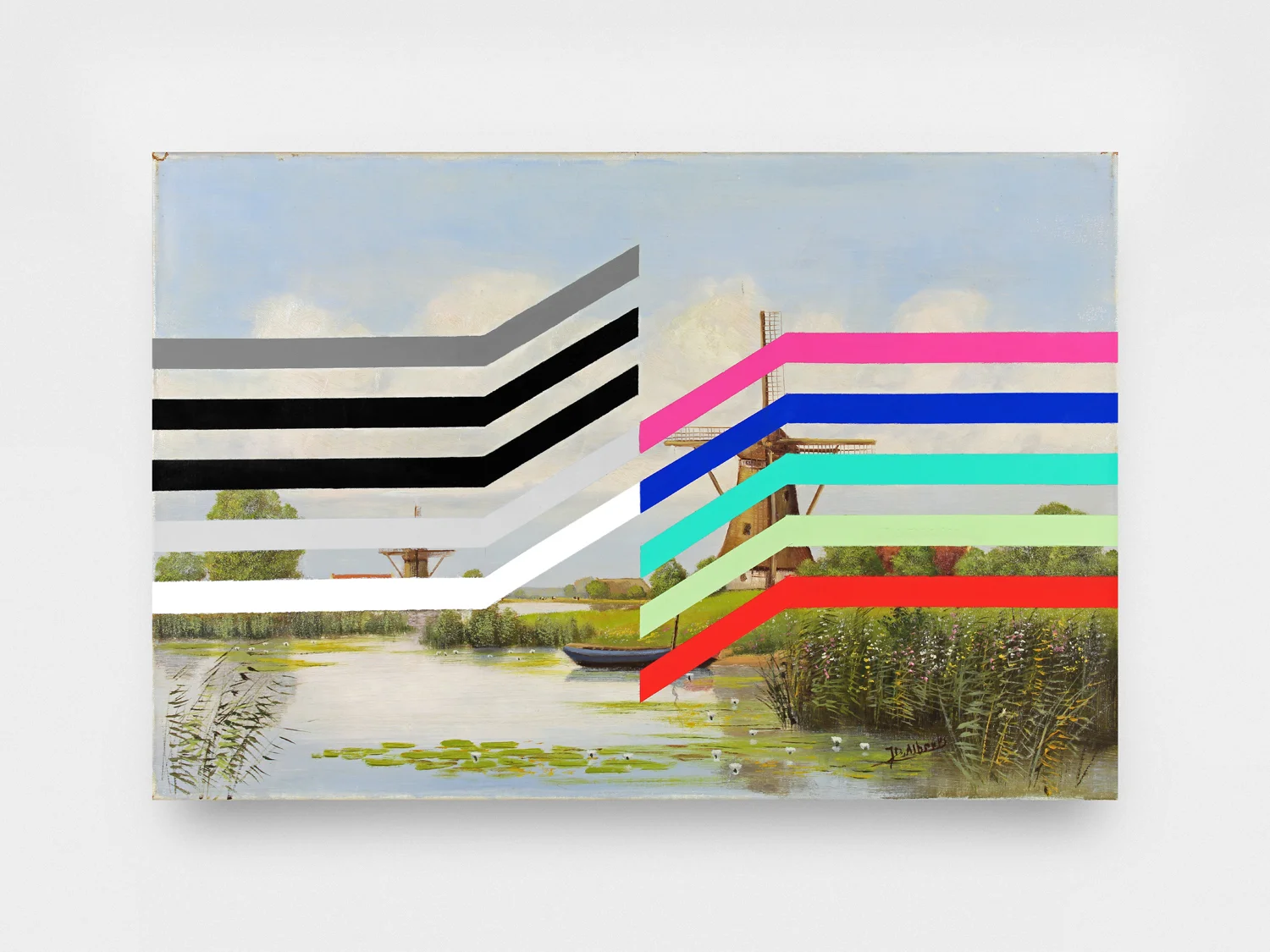 A Dutch Landscape Painting With Bars