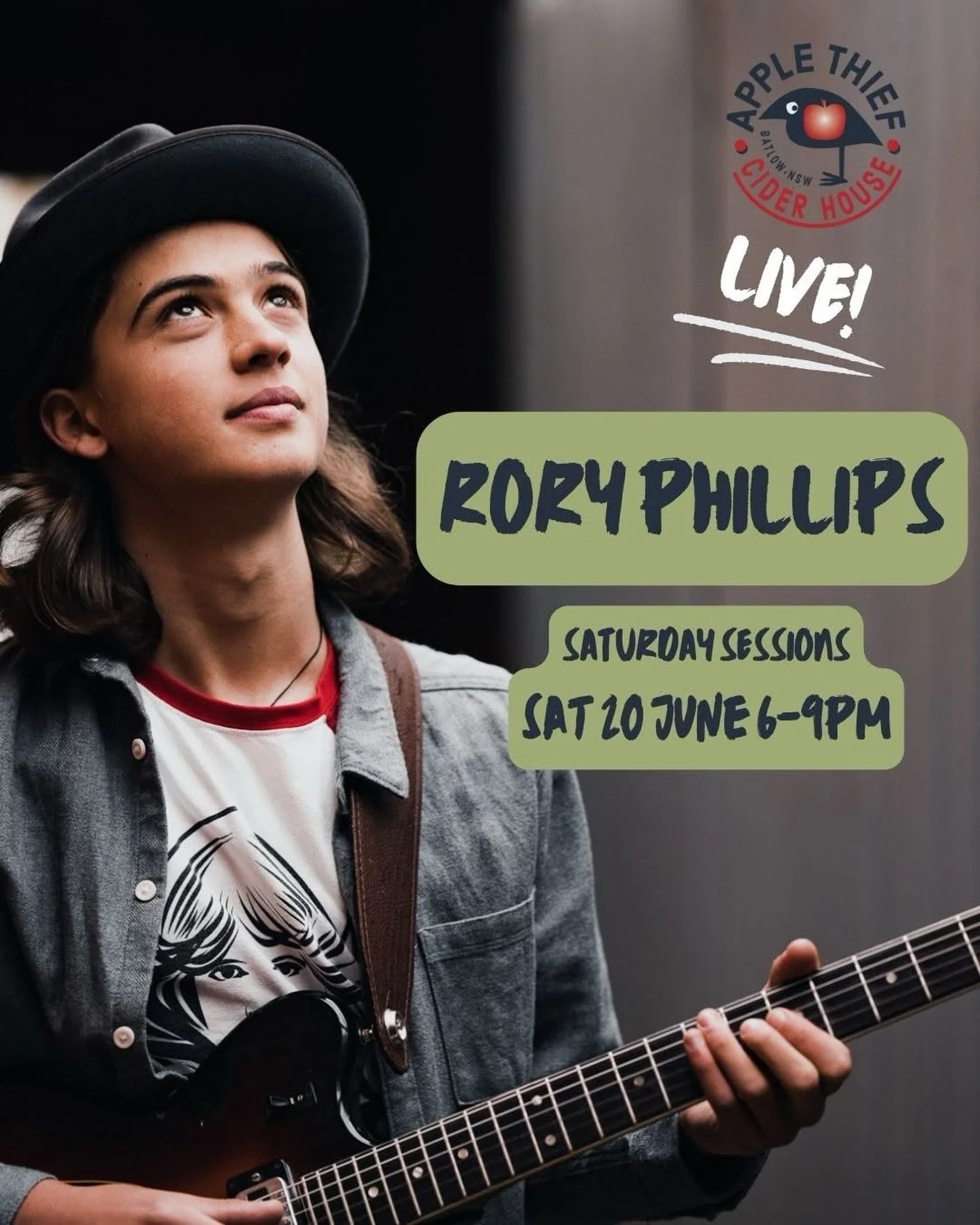 I haven&rsquo;t been doing a lot of long solo gigs lately, so it&rsquo;d be nice to see a good crowd at this one. If you haven&rsquo;t been out to @theapplethiefciders Cider House yet, here is your cue to book a table and join me! Let the Saturday Se