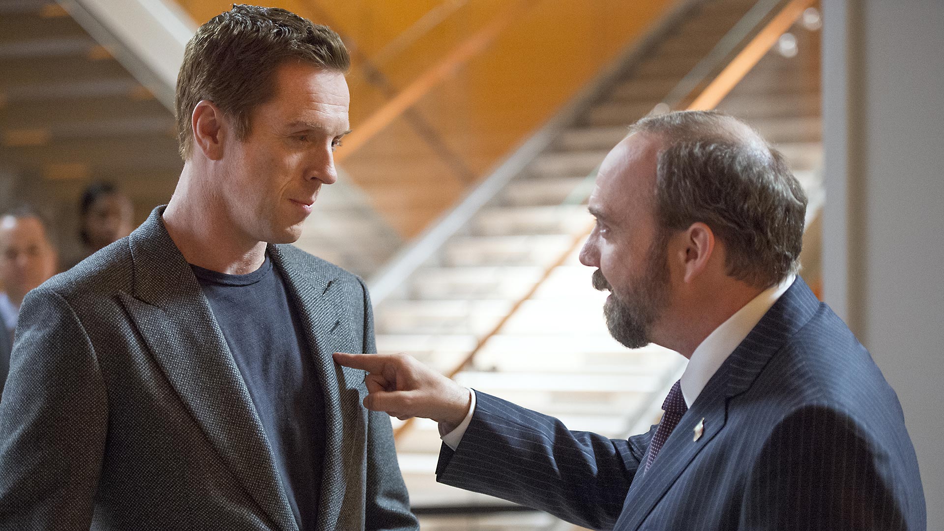 First They Take Manhattan: Damian Lewis (Bobby) and Paul Giamatti (Chuck) in Stan’s Billions