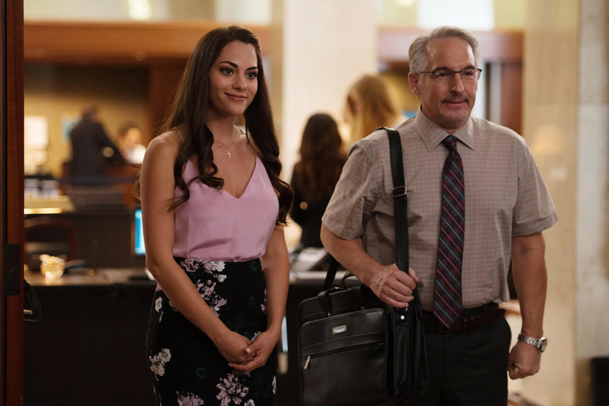 Identity Crisis: Inbar Lavi (Maddie/Ava/Saffron...) and Brian Benben (Max) in Stan’s Imposters