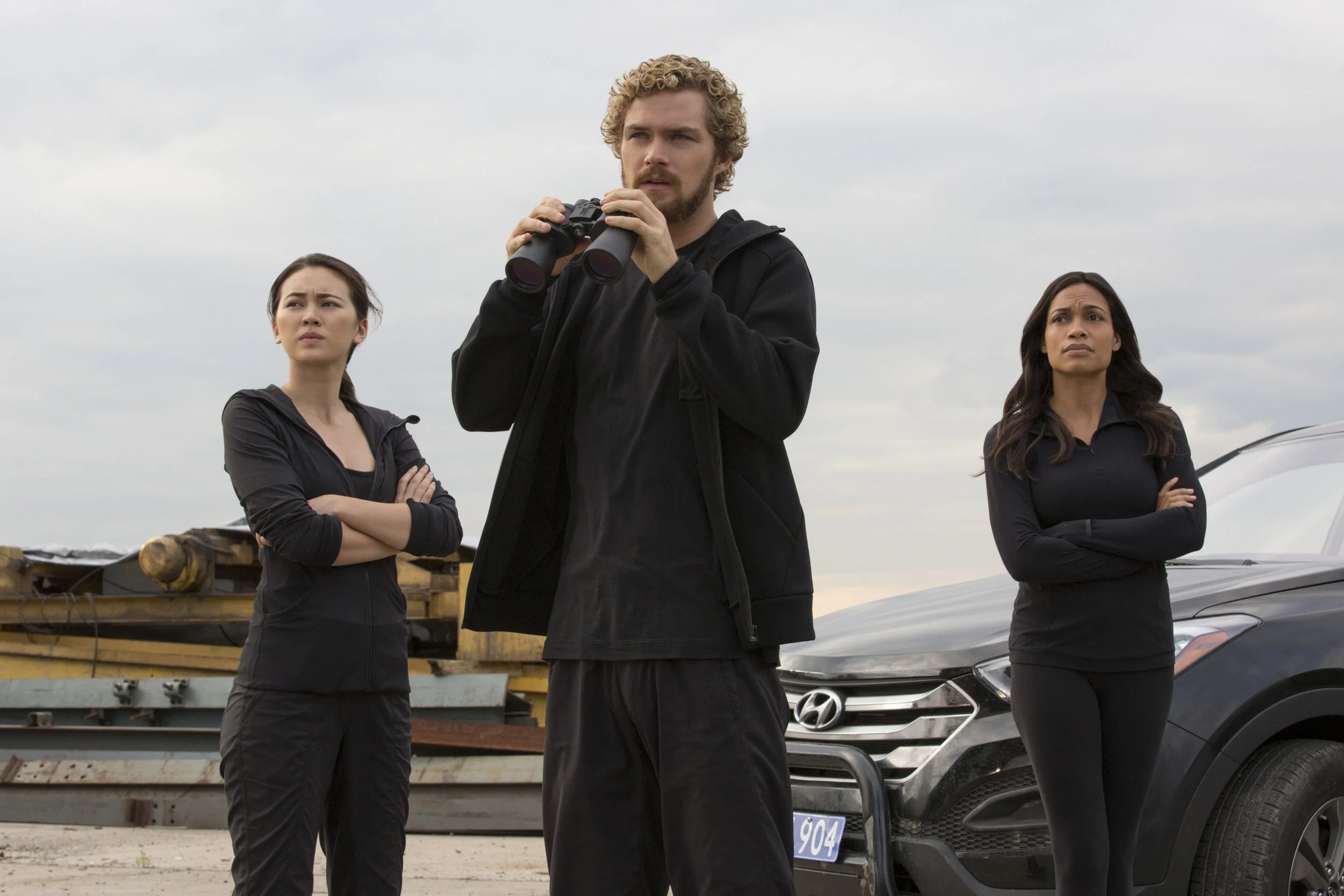 Dude, Where's My Karma: Jessica Henwick (Colleen), Finn Jones (Danny) and a rightly concerned Rosario Dawson (Claire) in Netflix’s Iron Fist