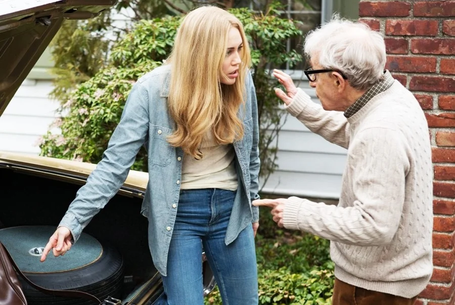 Take the Money and Run: Miley Cyrus (Lennie) and Woody Allen (Sid) in Amazon’s Crisis in Six Scenes