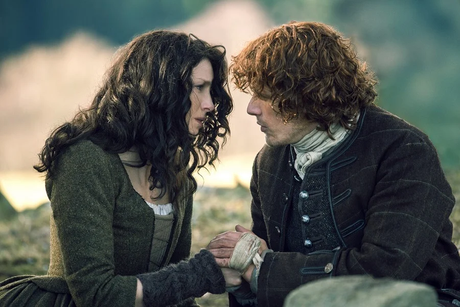 Highland Fling: Catriona Balfe (Claire) and Sam Heughan (Jamie) in Netflix’s Outlander