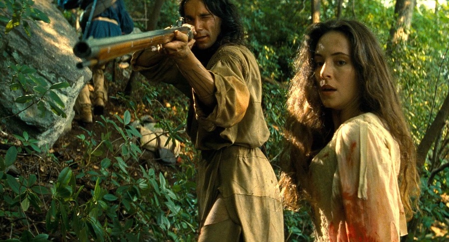 Firing Line: Daniel Day-Lewis (Hawkeye) and Madeleine Stowe (Cora) in Stan’s The Last of the Mohicans