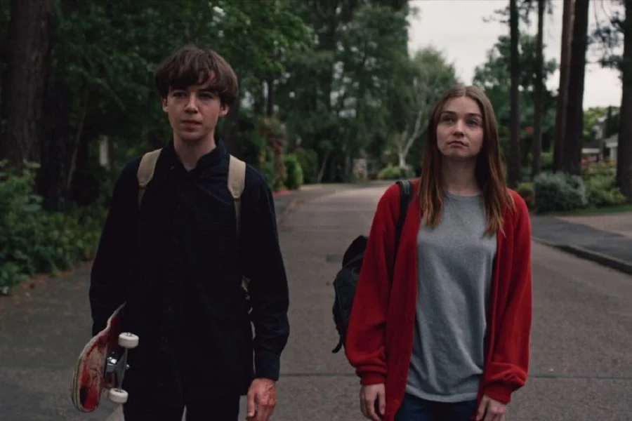 Darkness on the Edge of Town: Alex Lawther (James) and Jessica Barden (Alyssa) in Netflix’s The End of the F***ing World