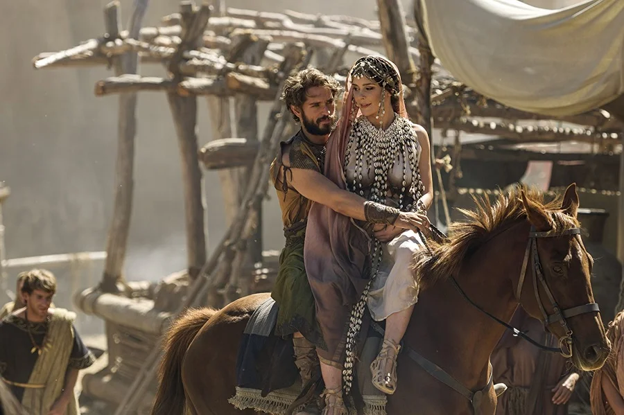There’s No Place Like Homer: Paris (Louis Hunter) and Helen (Bella Dayne) in Netflix’s Troy: Fall of a City