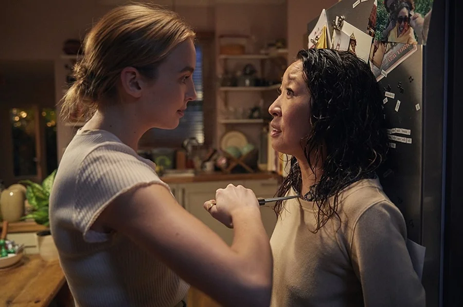 Kitchen Confidential: Jodie Comer (Villanelle) and Sandra Oh (Eve) in Killing Eve