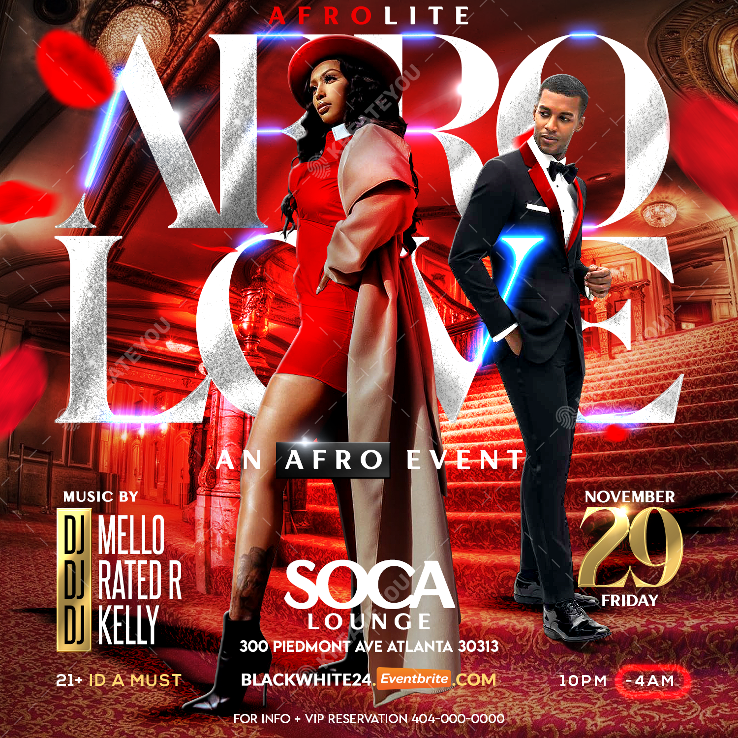 Afro Love 2 Flyer PSD