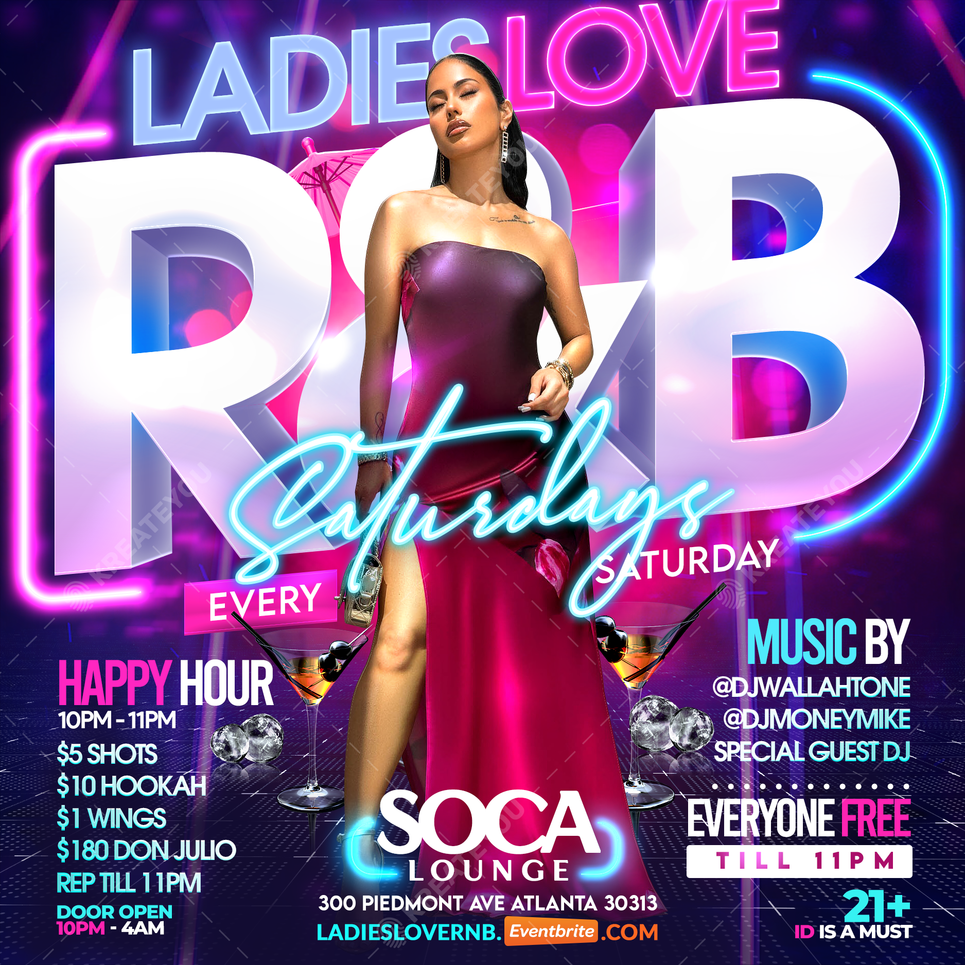 LADIES LOVE R&B Flyer PSD