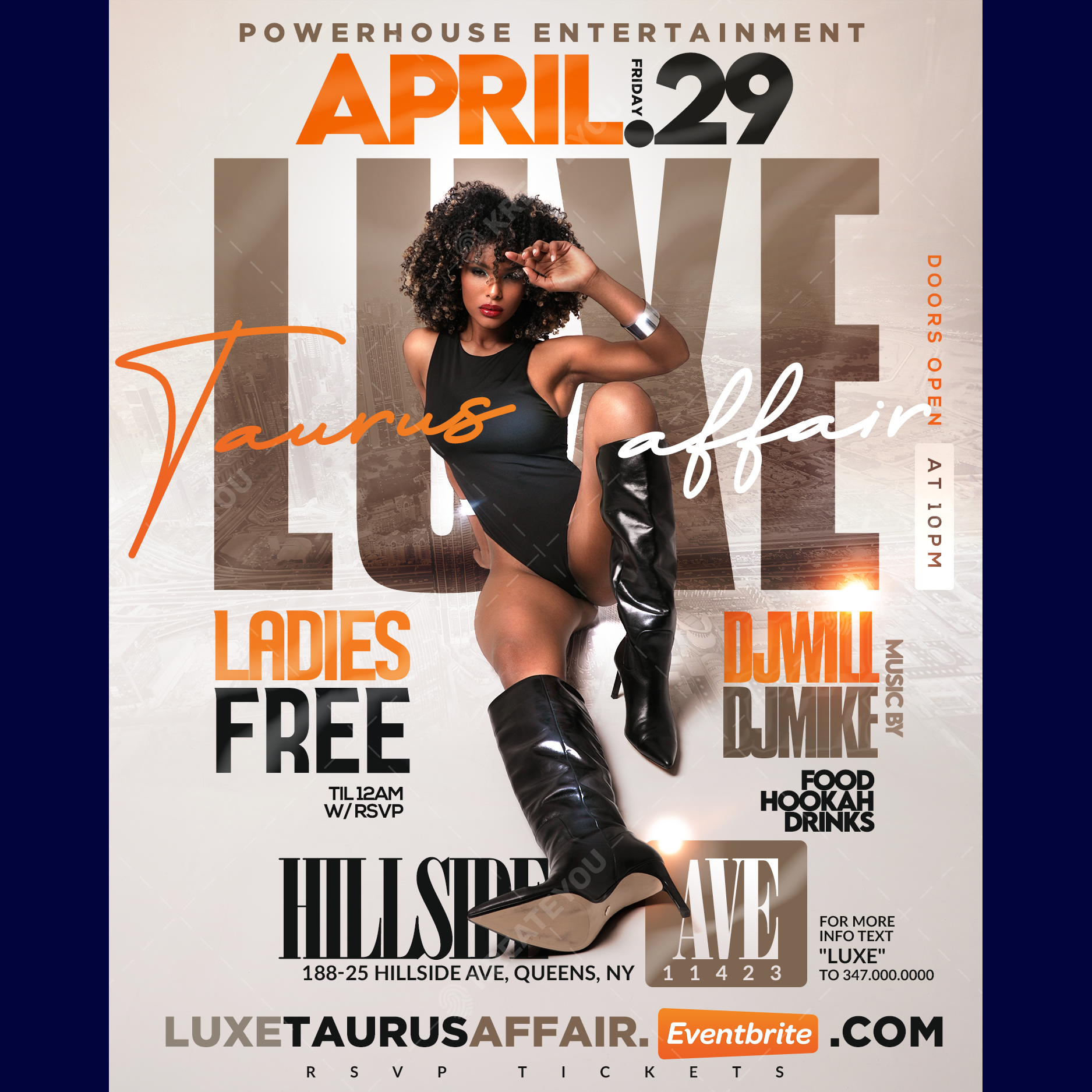 LUXE Taurus Affair Flyer PSD