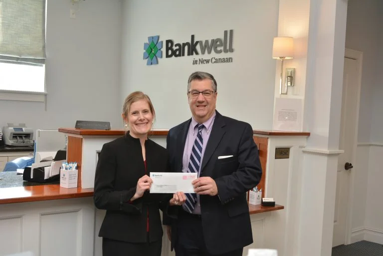 Carver Director of Philanthropy Nikki Lafaye with Bankwell SVP and Director of Business Development Rob Mallozzi