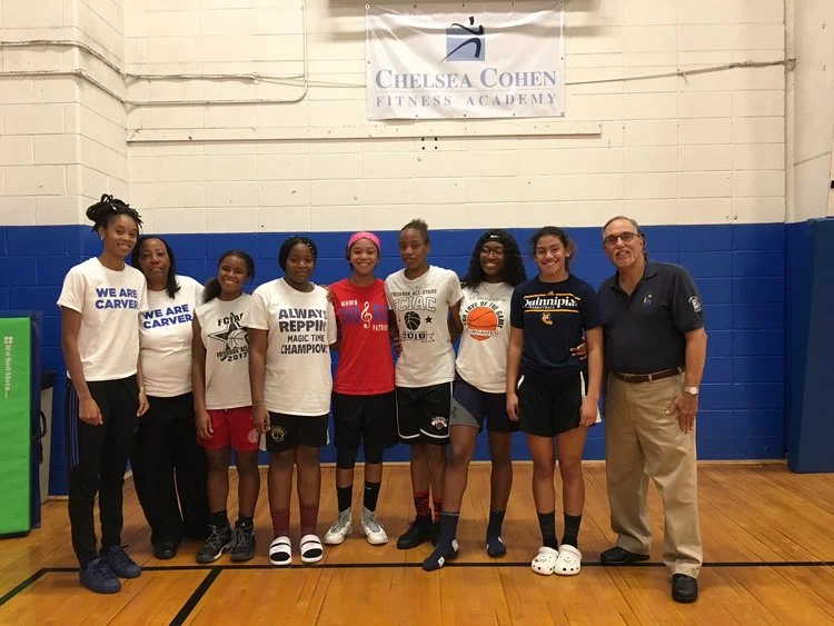 L-R: Shannon, Carver CEO Novelette Peterkin, some of the program’s participants, and Tom Chiappetta