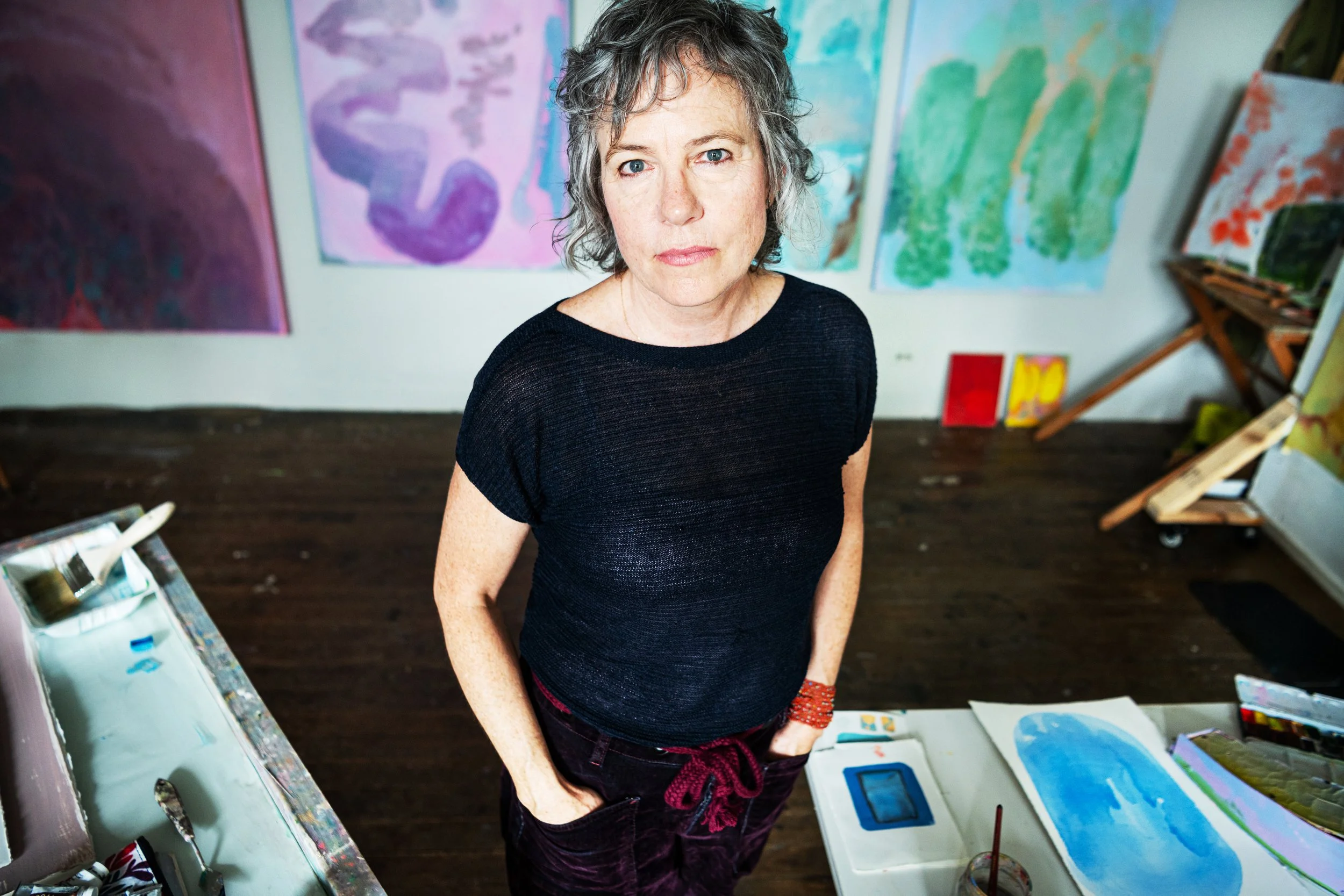 photograph of Anne Hayden Stevens in her studio