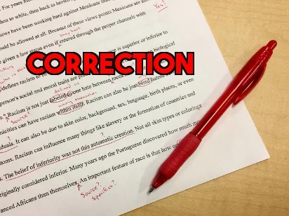 Correction