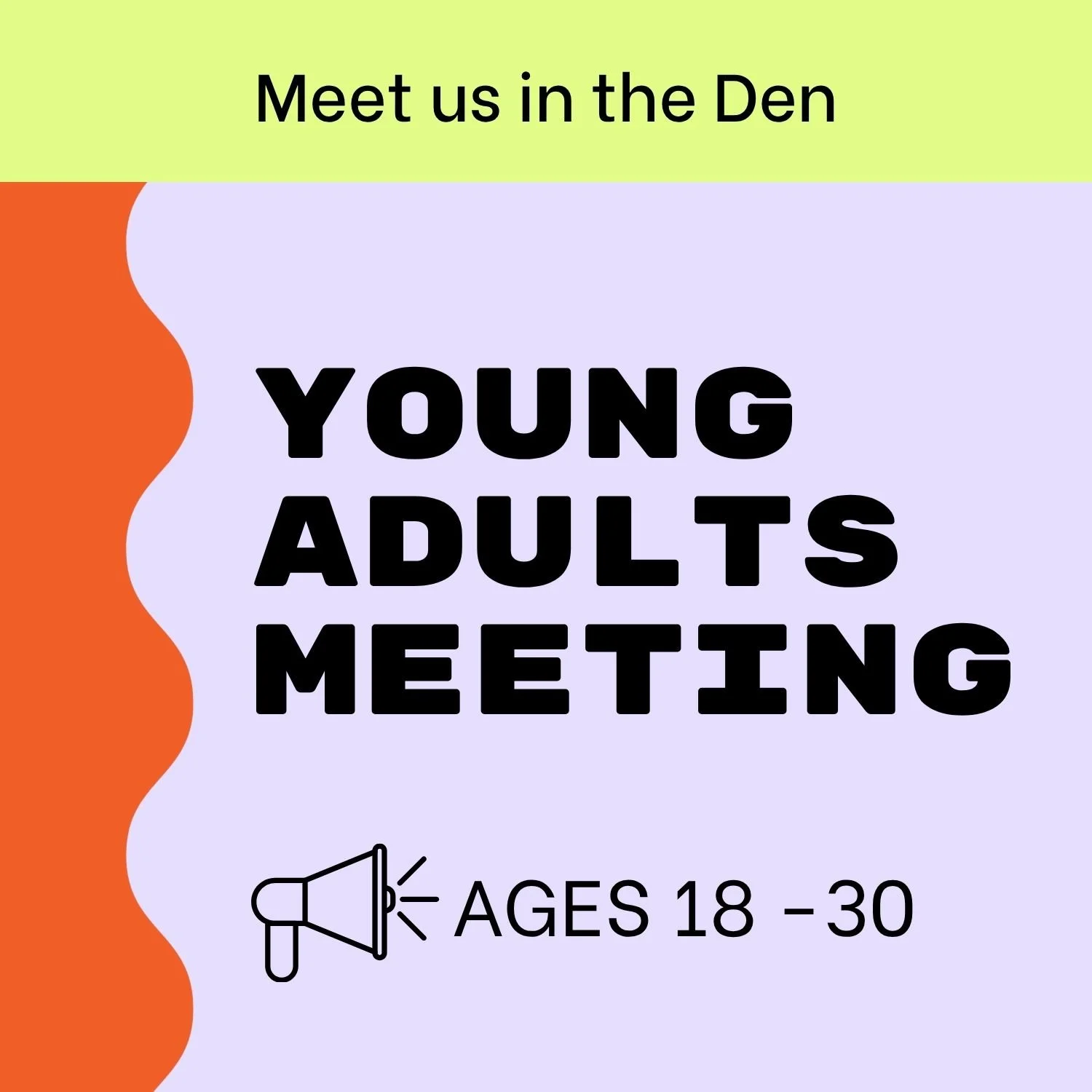 Reunion para Jovenes Adultos (18-30 años)