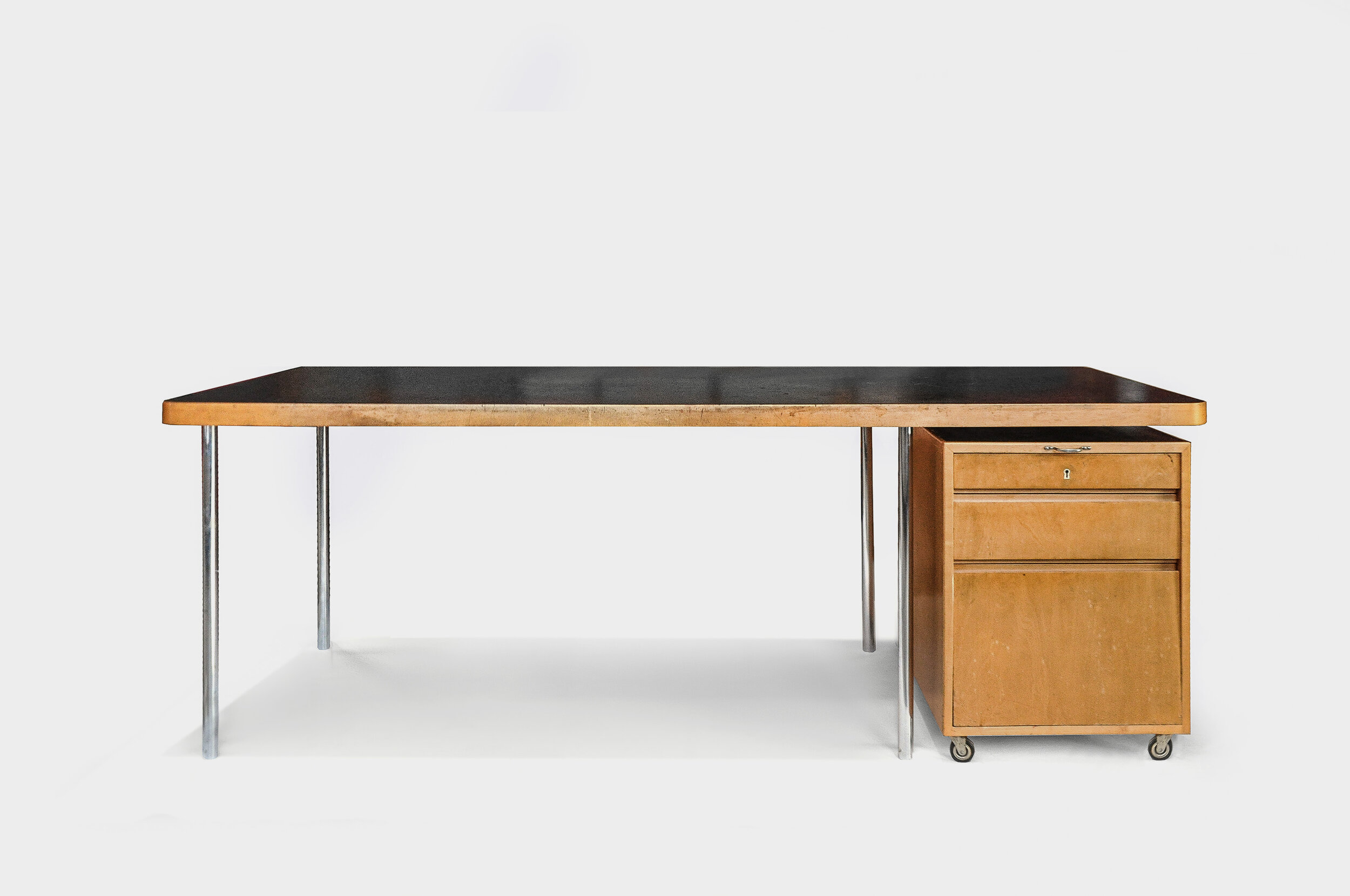 Marcel Breuer Desk With Rolling Drawer Unit Stadtstube Zurich