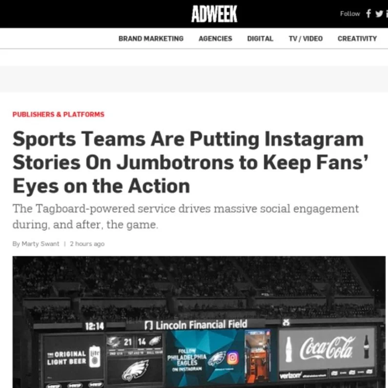 Adweek feature on Tagboard